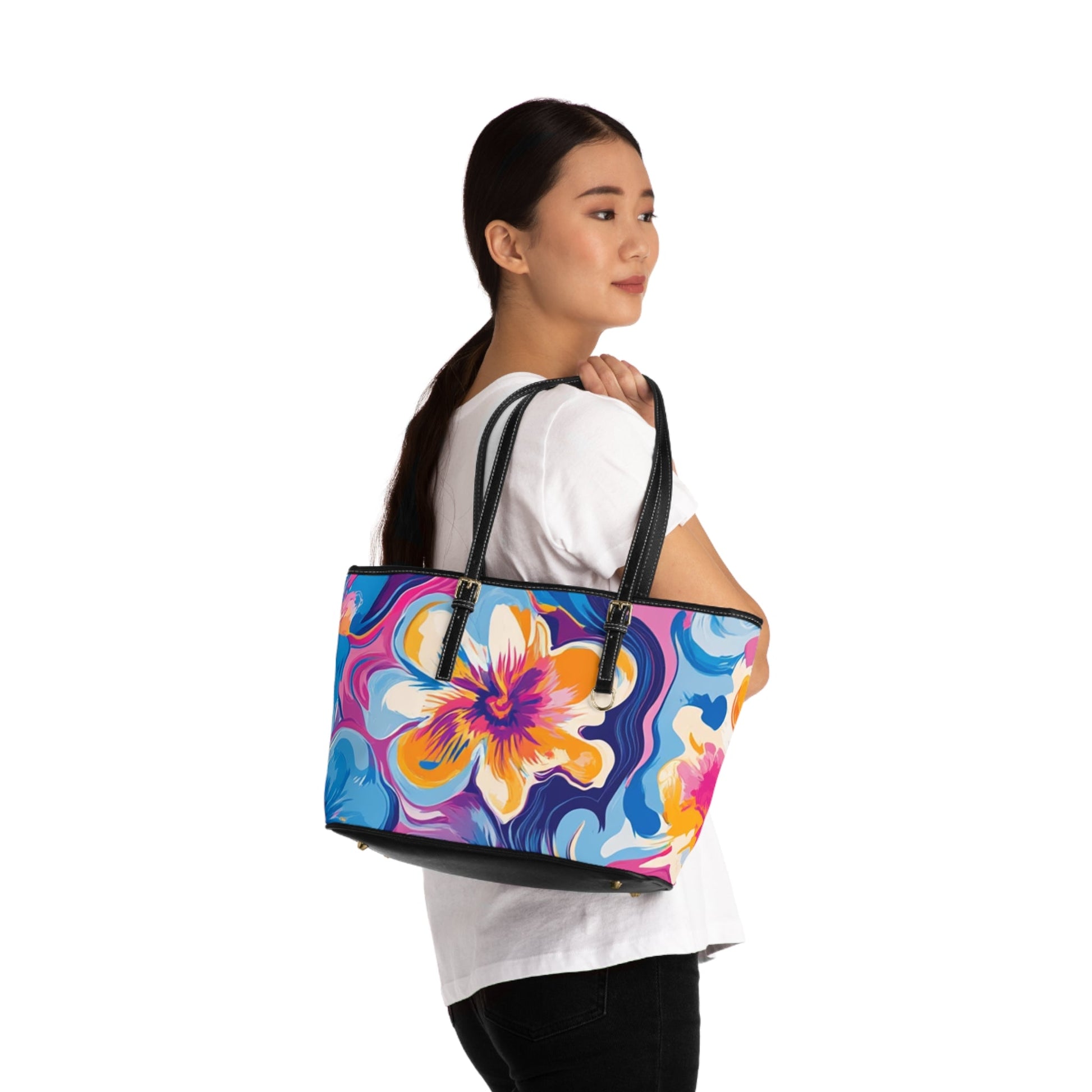 Vibrant Floral Print Shoulder Bag, Artsulli - Art is Long, Life is Short, Bags, , , , , , , 