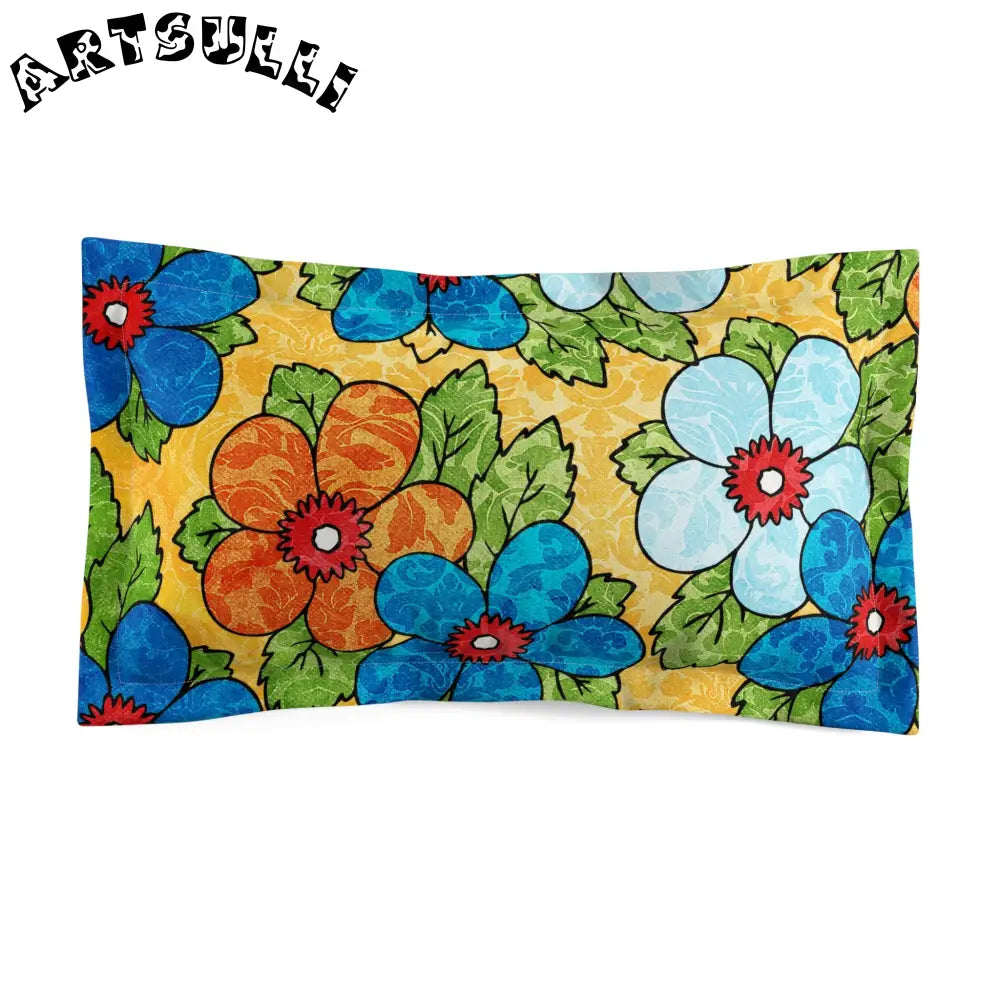 Vibrant Floral Sham for a Special Place, Artsulli - Art is Long, Life is Short, Home Decor, Size, King, , , , , 34218936273871756293