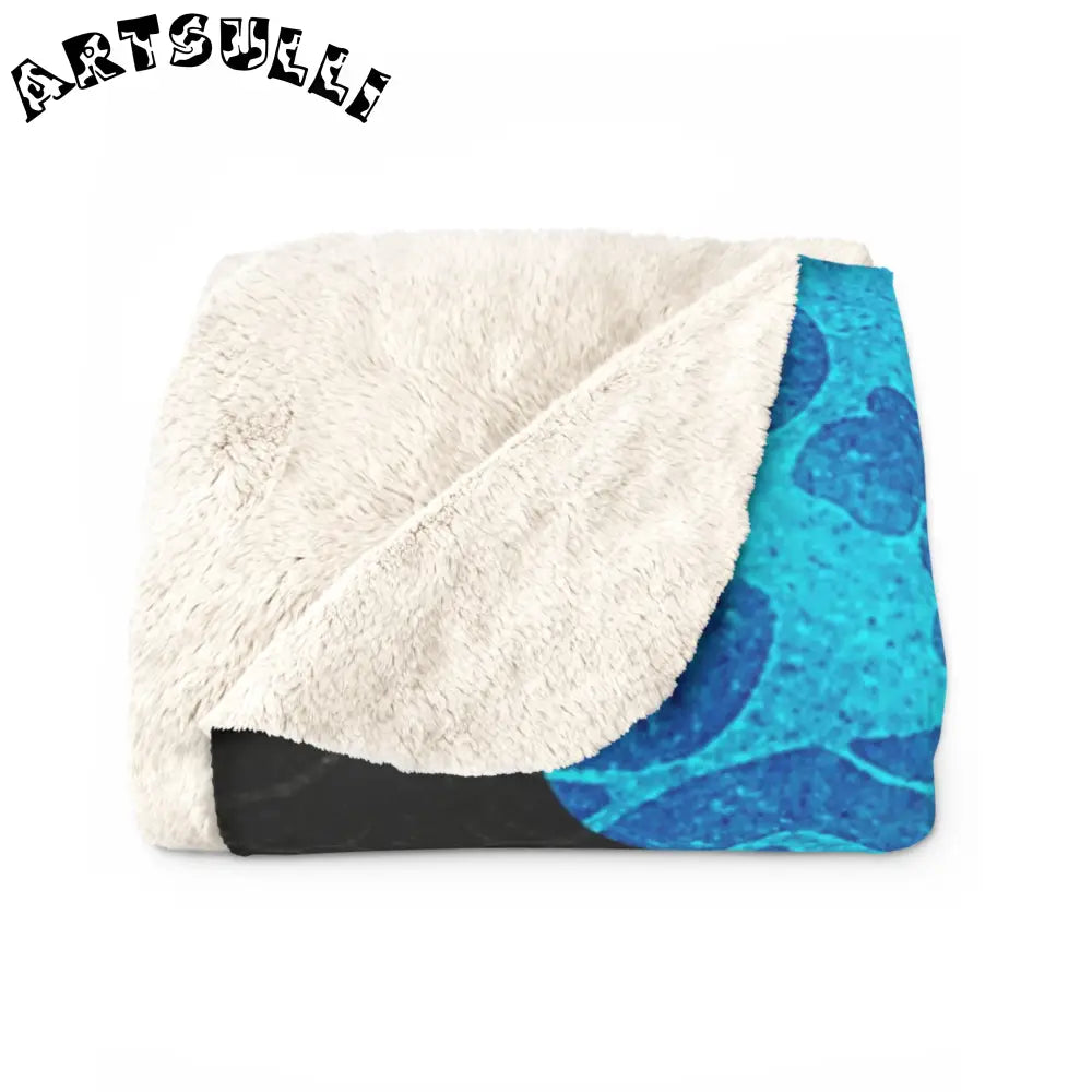 Vibrant Floral Sherpa Fleece Blanket, Artsulli - Art is Long, Life is Short, Home Decor, , , , , , , 
