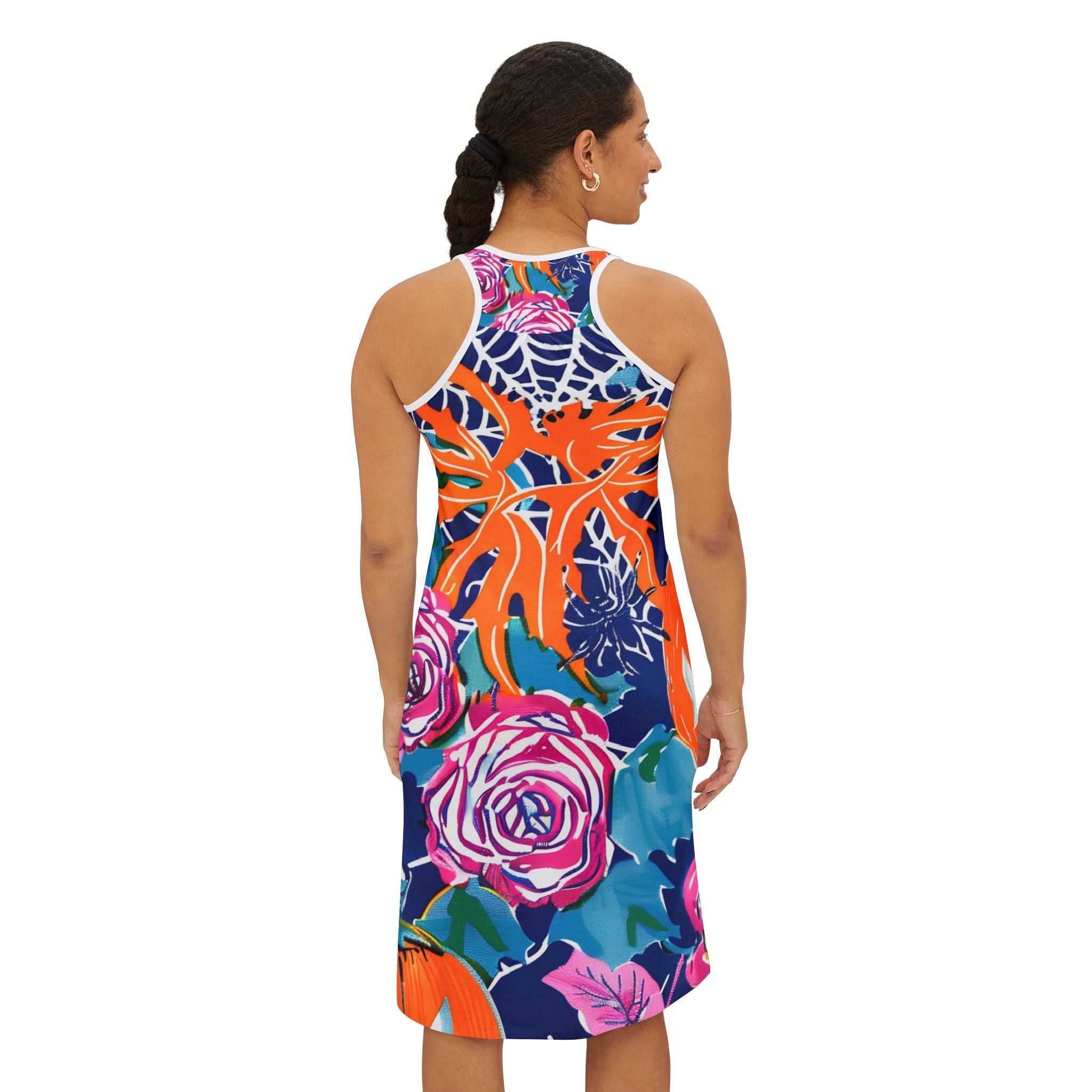 Vibrant Floral Tank Dress, Artsulli - Art is Long, Life is Short, Tank Top, , , , , , , 