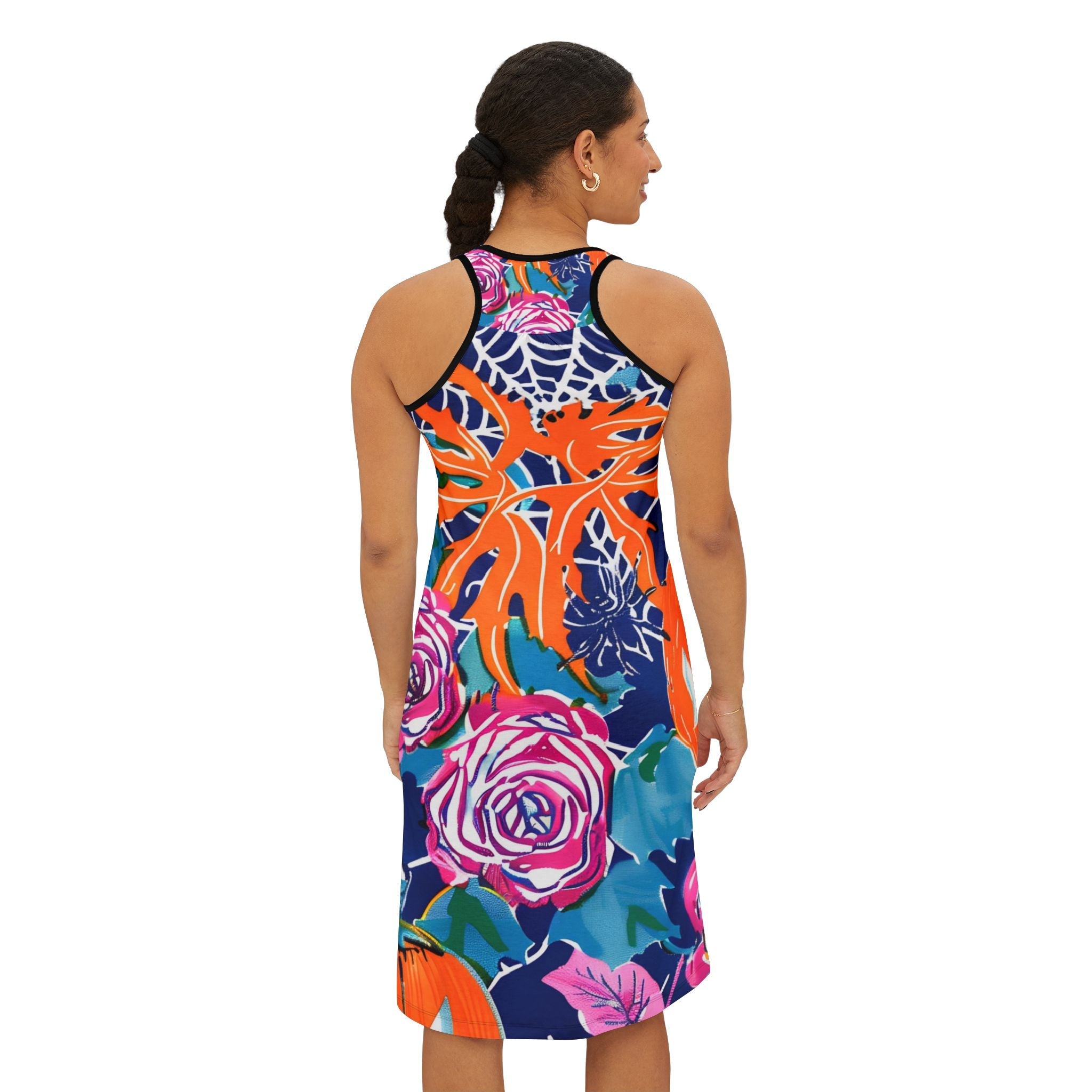 Vibrant Floral Tank Dress, Artsulli - Art is Long, Life is Short, Tank Top, , , , , , , 