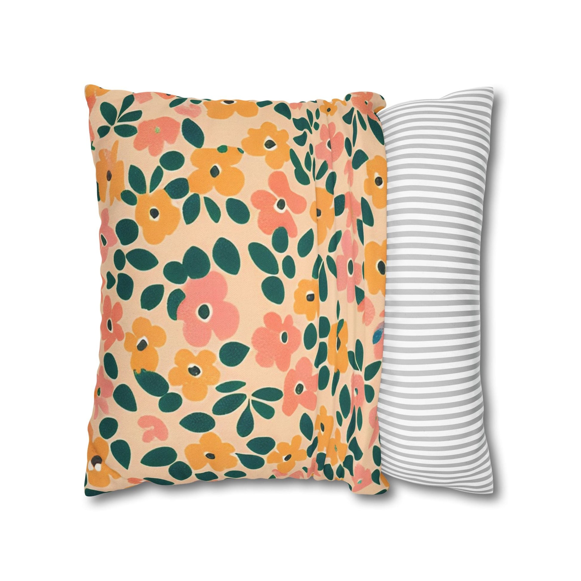 Vibrant Floral Throw Pillow, Artsulli - Art is Long, Life is Short, Home Decor, , , , , , , 