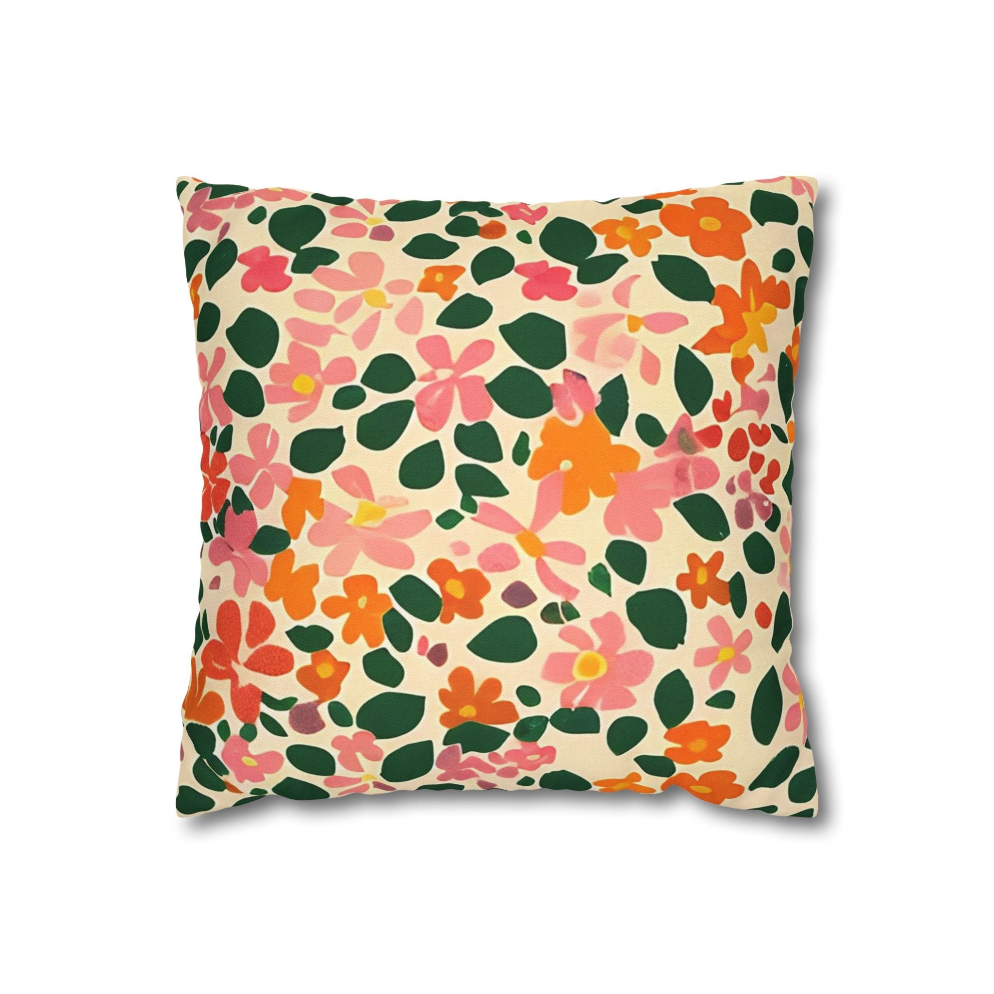 Printify Vibrant Floral Throw Pillow 2025