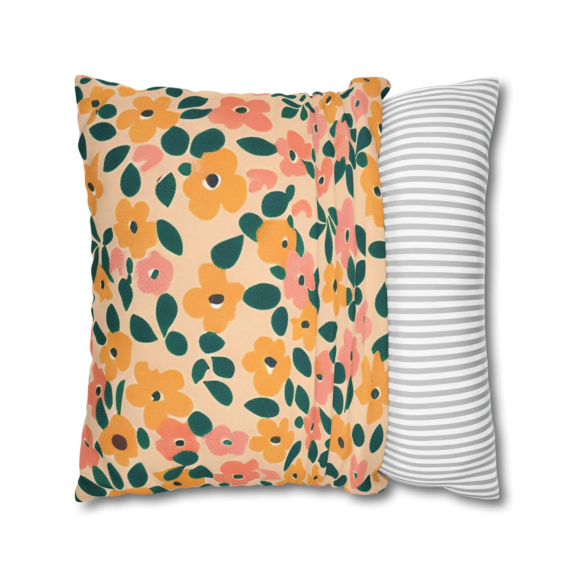 Vibrant Floral Throw Pillow, Artsulli - Art is Long, Life is Short, Home Decor, , , , , , , 