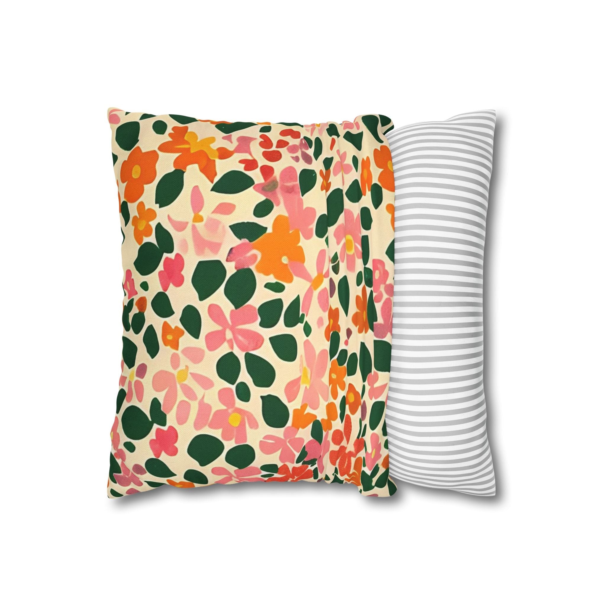 Vibrant Floral Throw Pillow, Artsulli - Art is Long, Life is Short, Home Decor, , , , , , , 