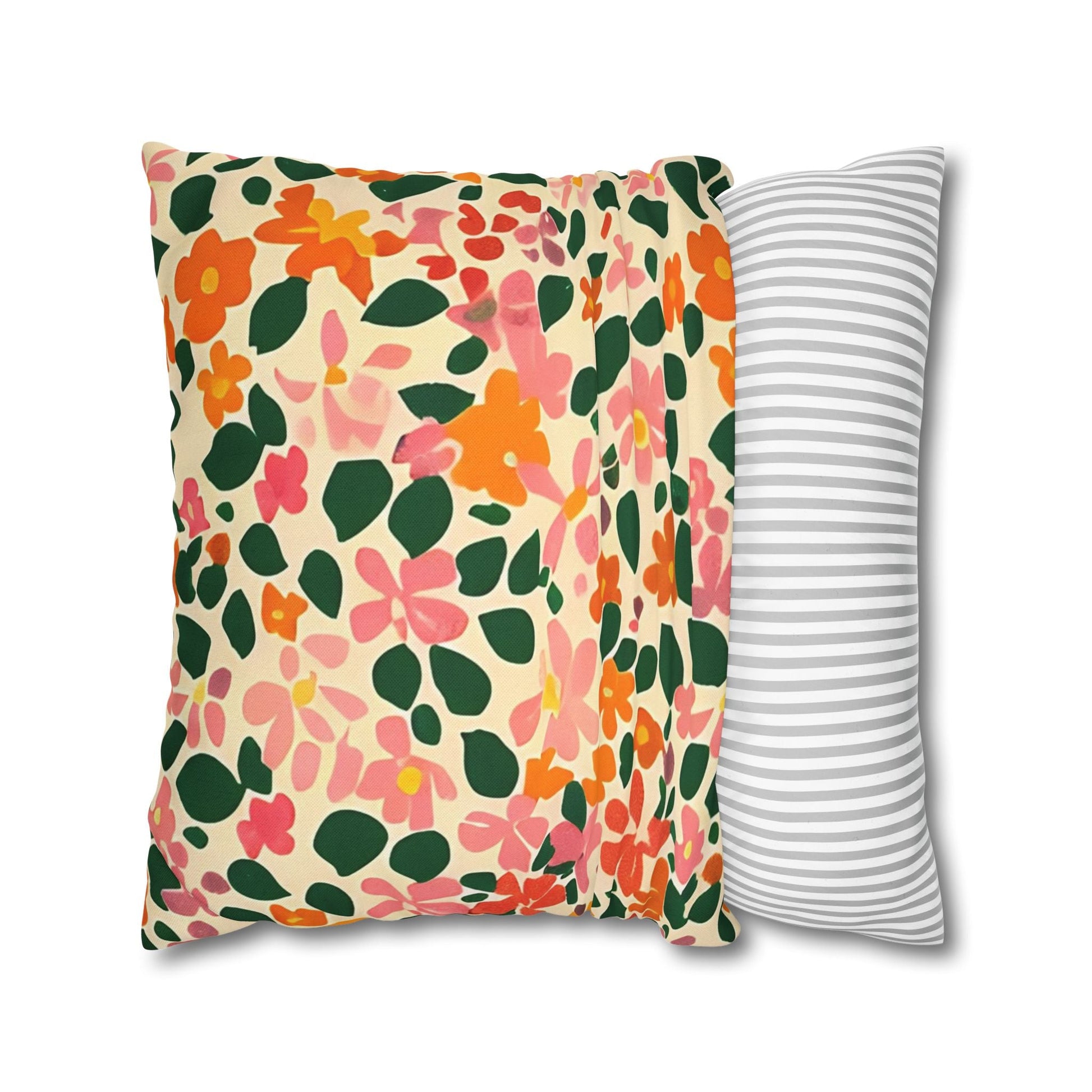 Vibrant Floral Throw Pillow, Artsulli - Art is Long, Life is Short, Home Decor, , , , , , , 
