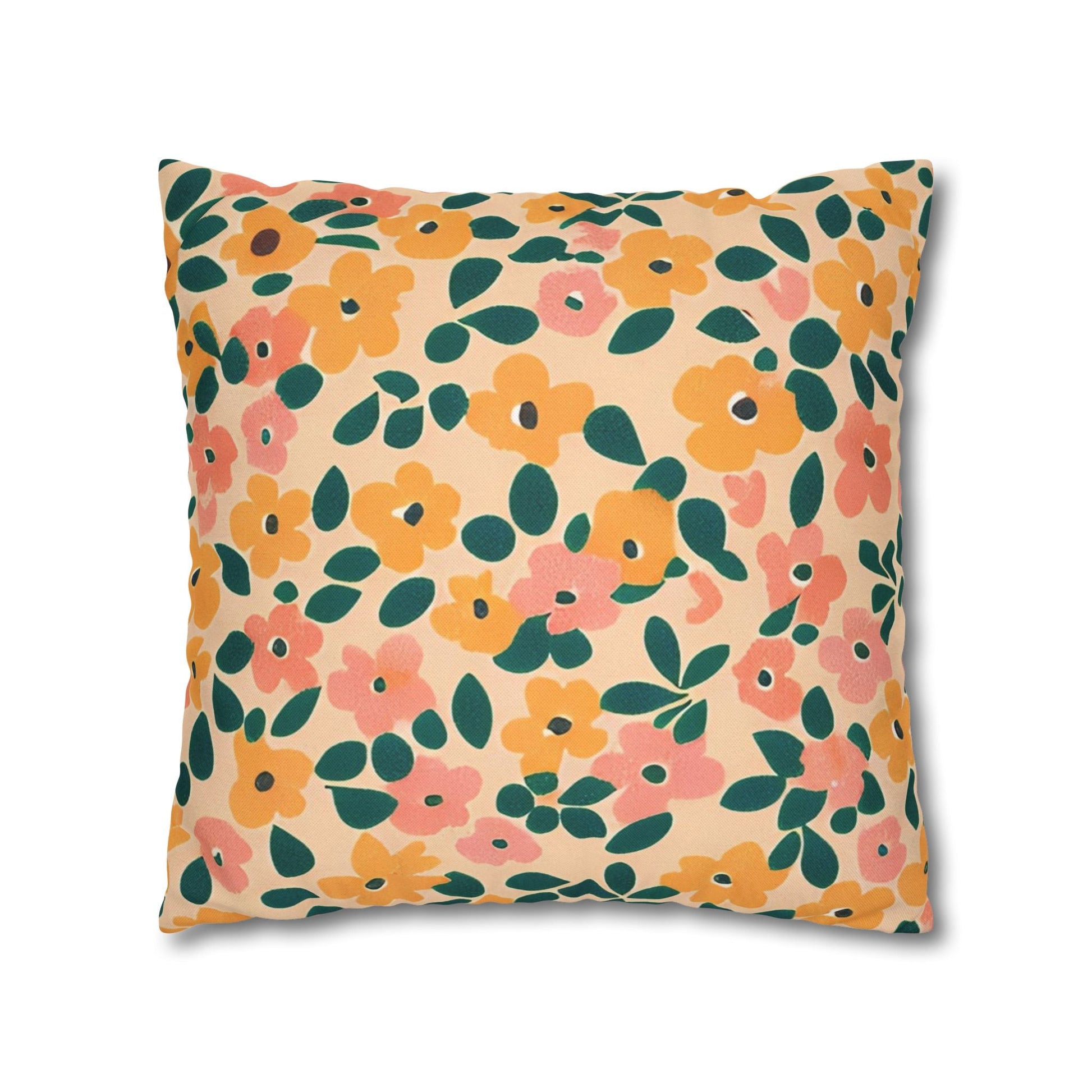 Vibrant Floral Throw Pillow, Artsulli - Art is Long, Life is Short, Home Decor, , , , , , , 