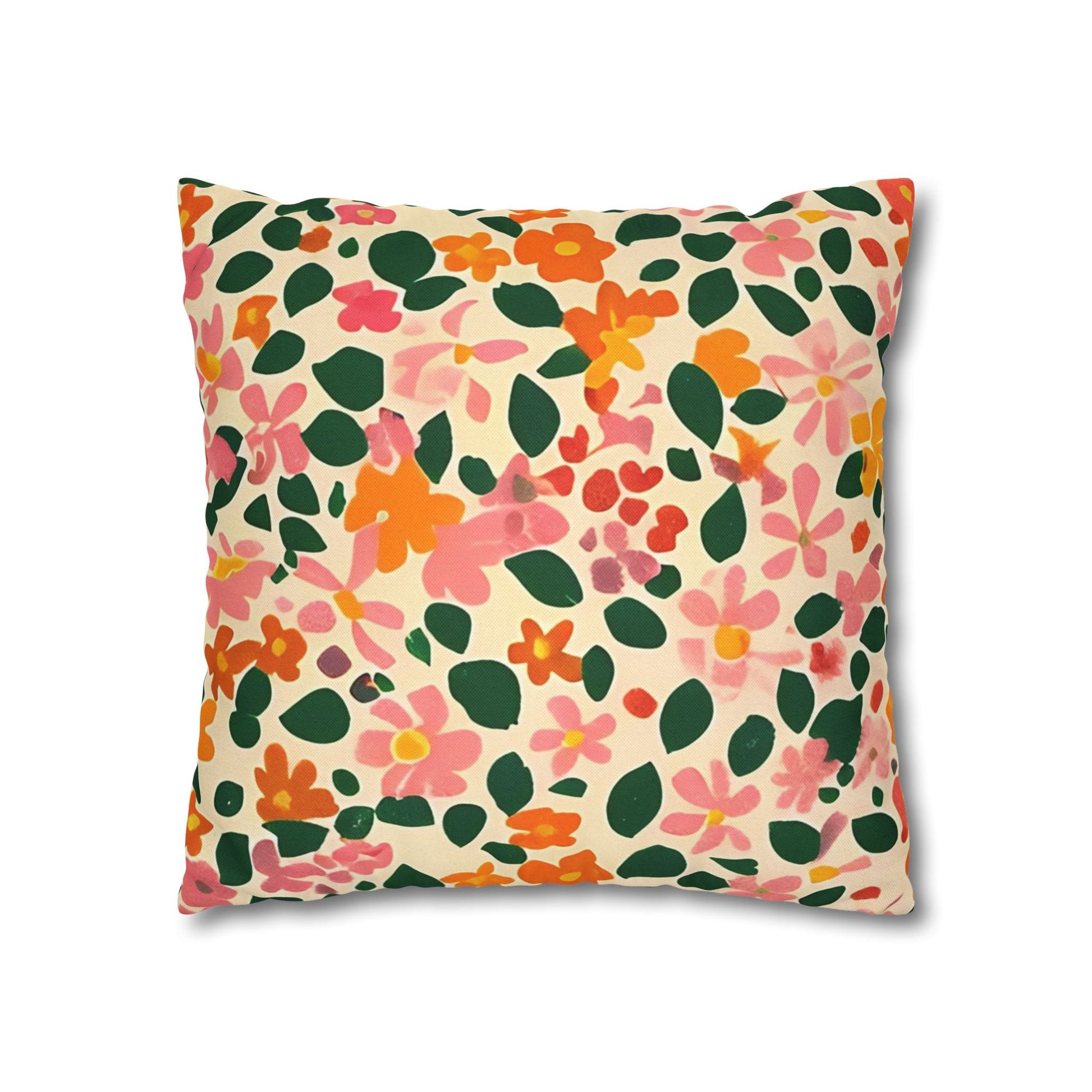 Vibrant Floral Throw Pillow, Artsulli - Art is Long, Life is Short, Home Decor, , , , , , , 