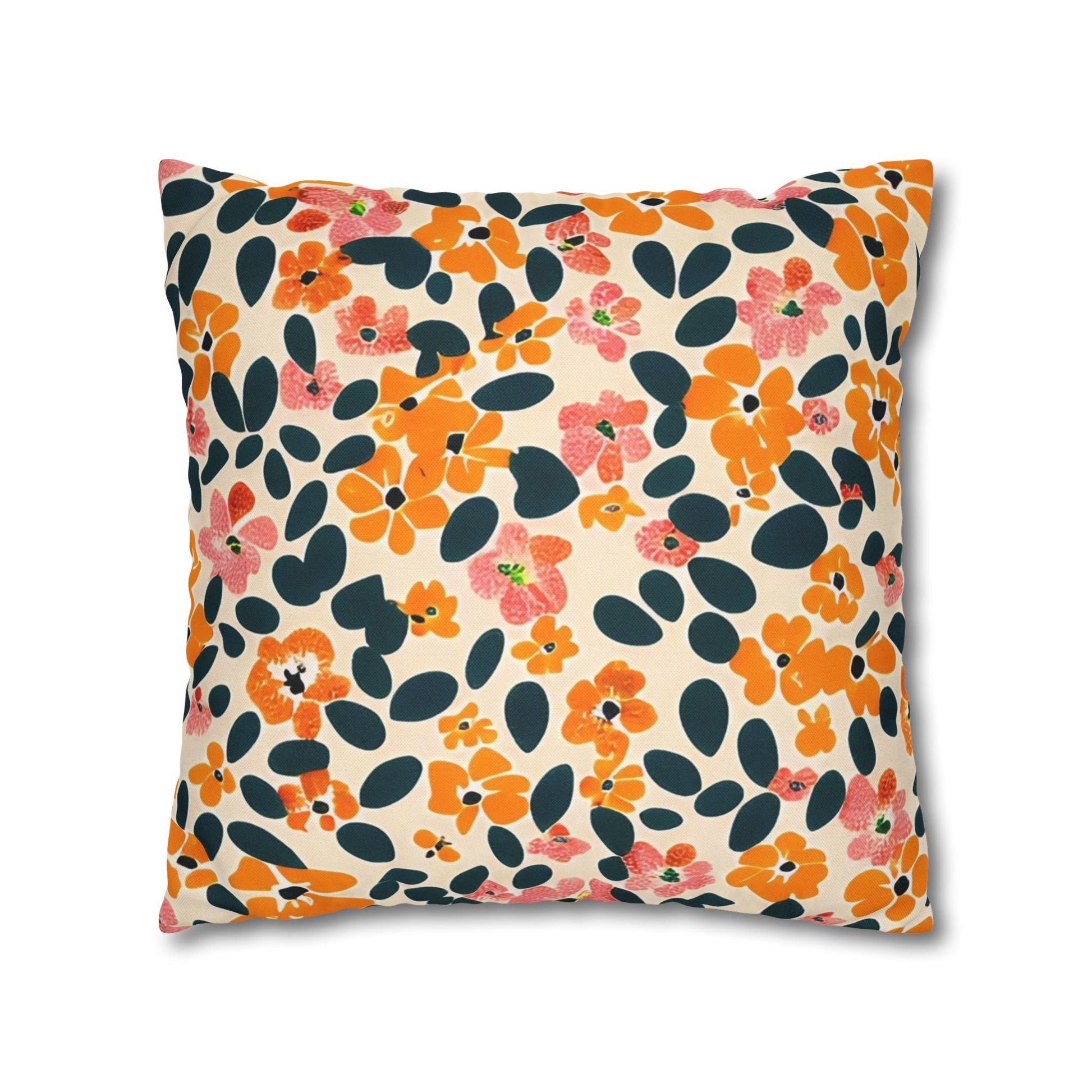 Vibrant Floral Throw Pillow, Artsulli - Art is Long, Life is Short, Home Decor, , , , , , , 