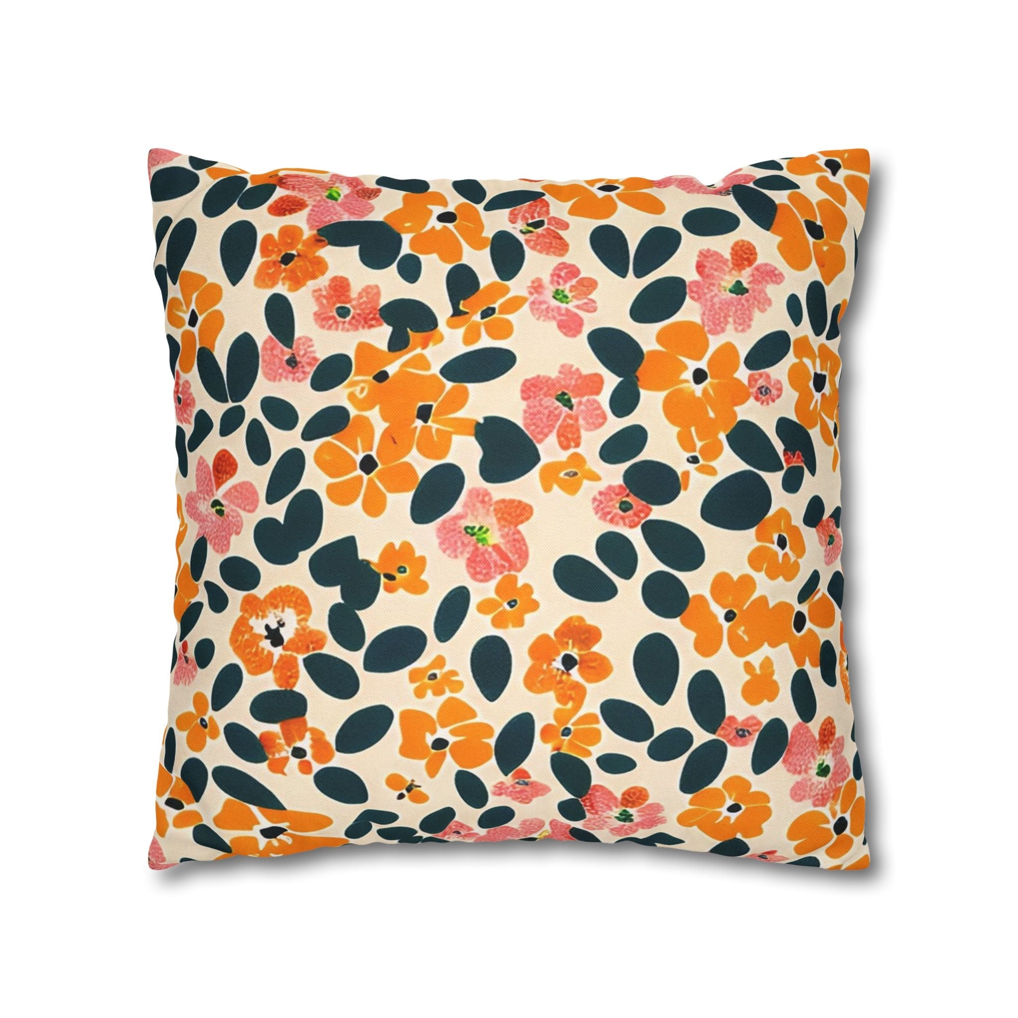 Vibrant Floral Throw Pillow, Artsulli - Art is Long, Life is Short, Home Decor, , , , , , , 