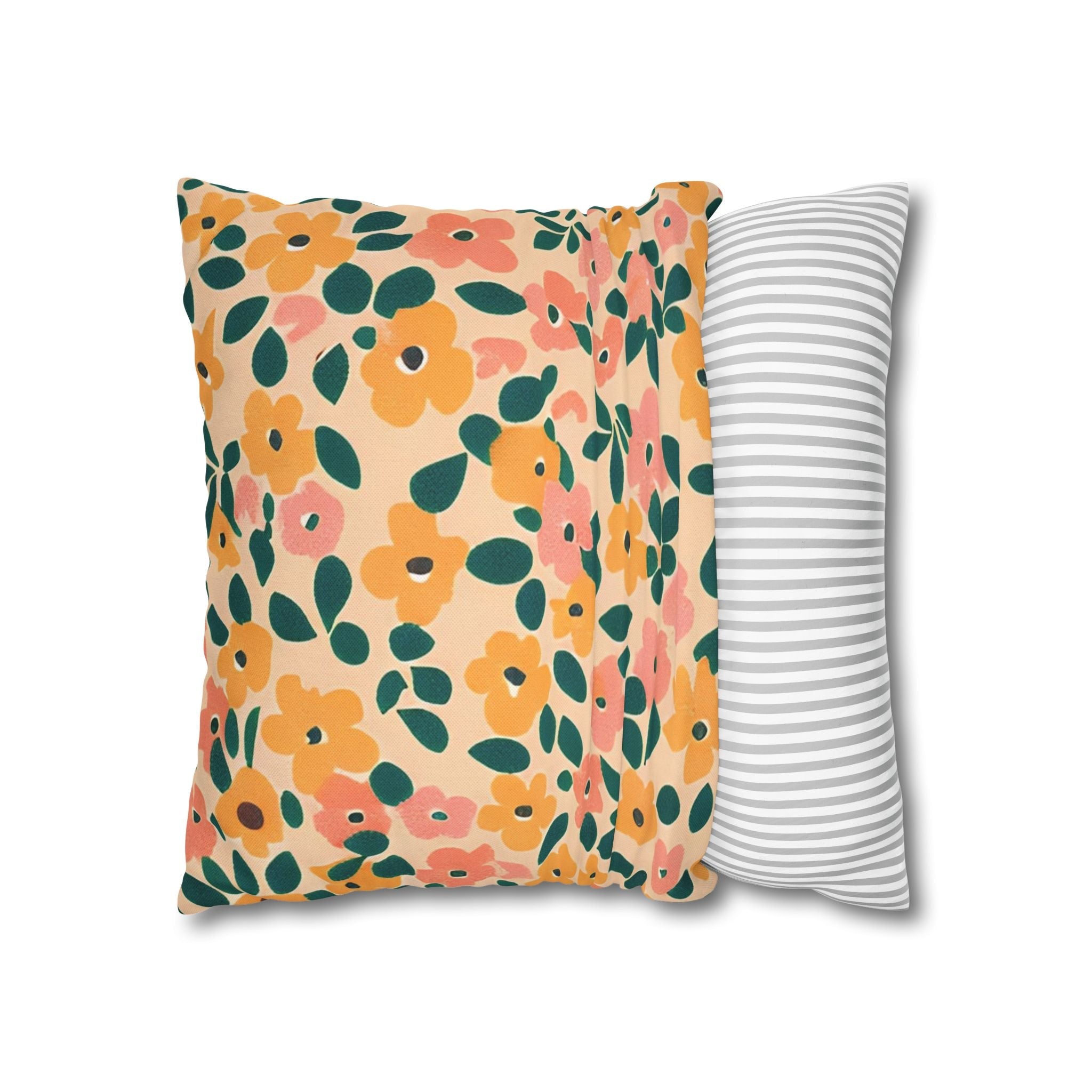 Vibrant Floral Throw Pillow, Artsulli - Art is Long, Life is Short, Home Decor, , , , , , , 