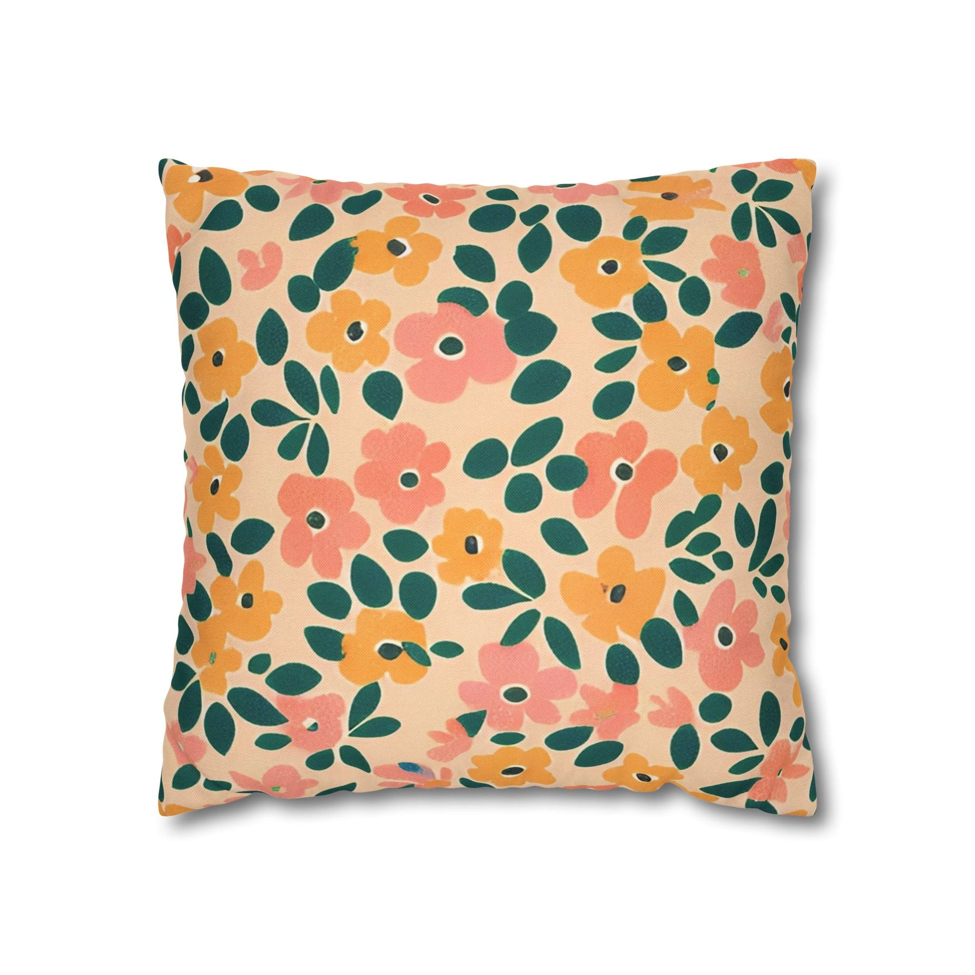 Vibrant Floral Throw Pillow, Artsulli - Art is Long, Life is Short, Home Decor, Size, 16" × 16", , , , , 16520501876133232363