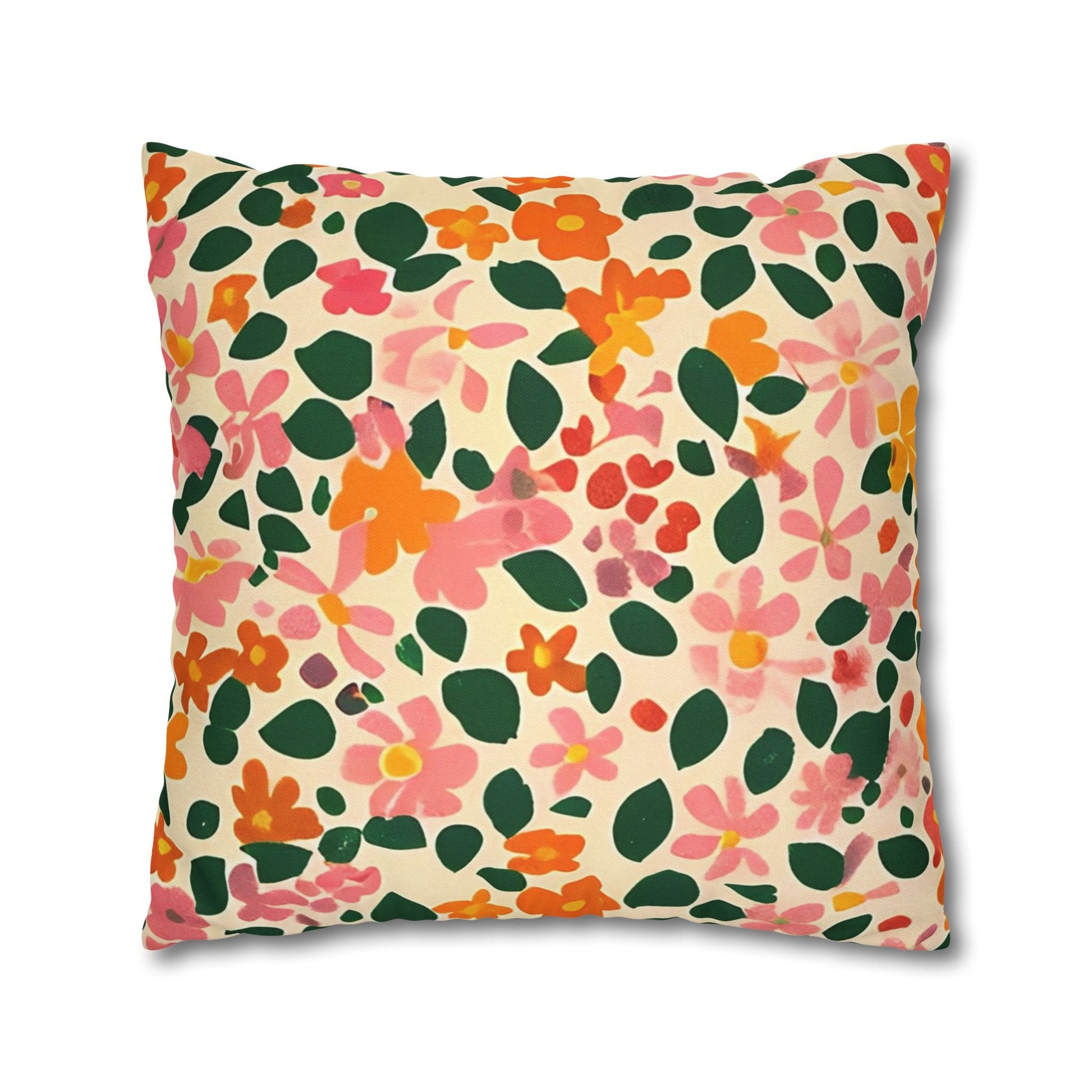 Vibrant Floral Throw Pillow, Artsulli - Art is Long, Life is Short, Home Decor, , , , , , , 