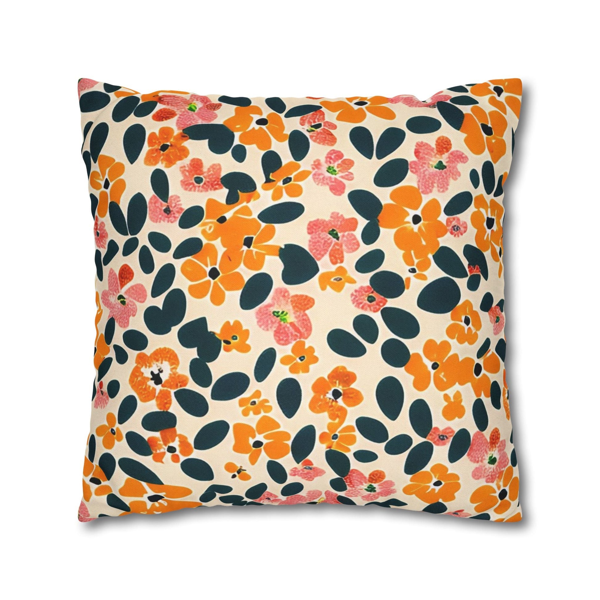 Vibrant Floral Throw Pillow, Artsulli - Art is Long, Life is Short, Home Decor, , , , , , , 