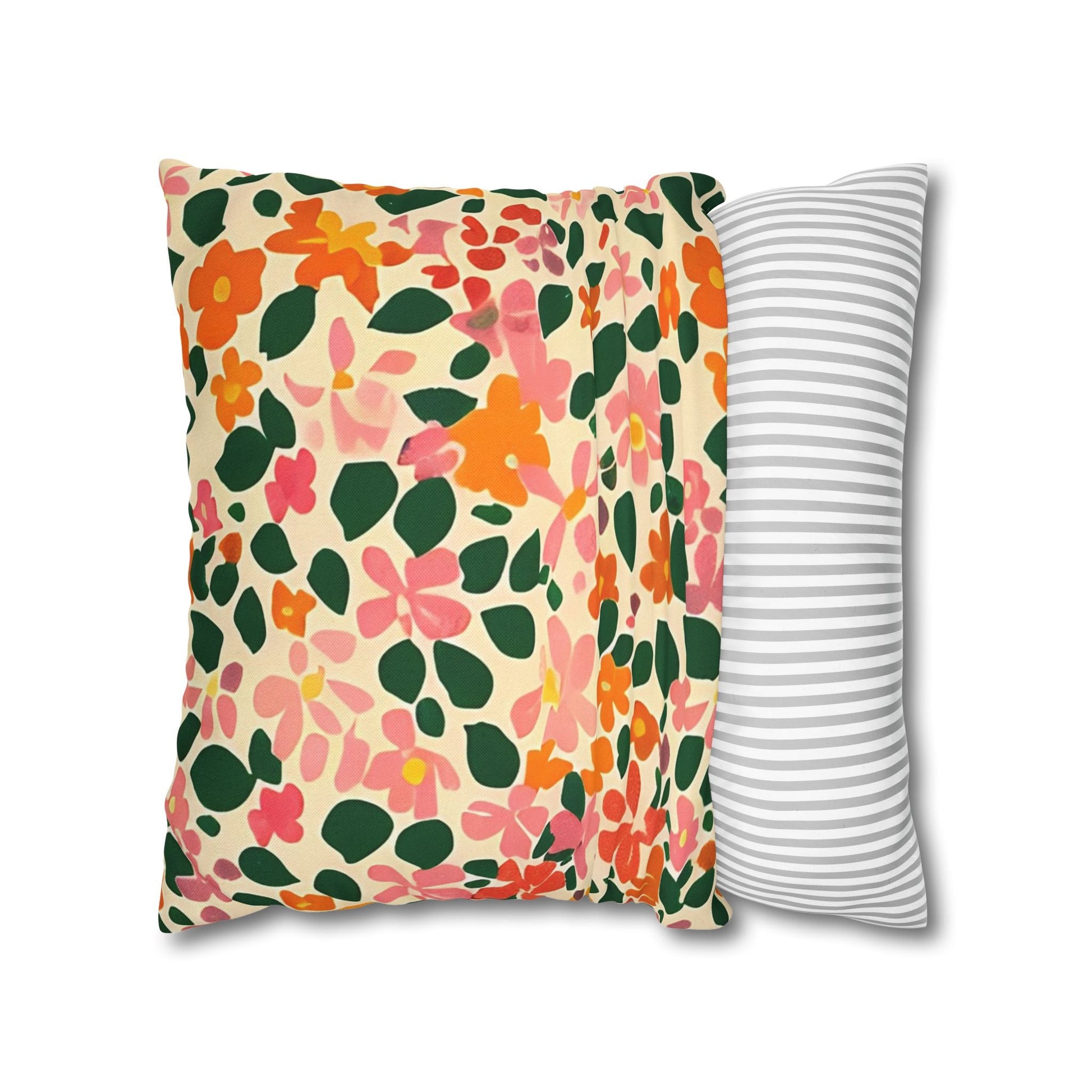 Vibrant Floral Throw Pillow, Artsulli - Art is Long, Life is Short, Home Decor, , , , , , , 