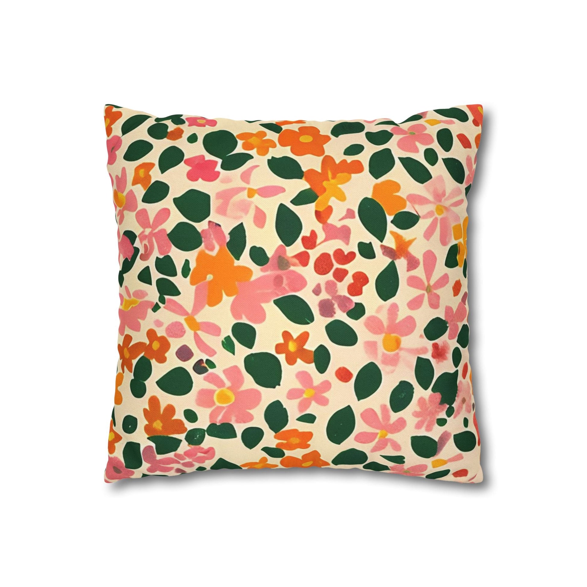 Vibrant Floral Throw Pillow, Artsulli - Art is Long, Life is Short, Home Decor, , , , , , , 