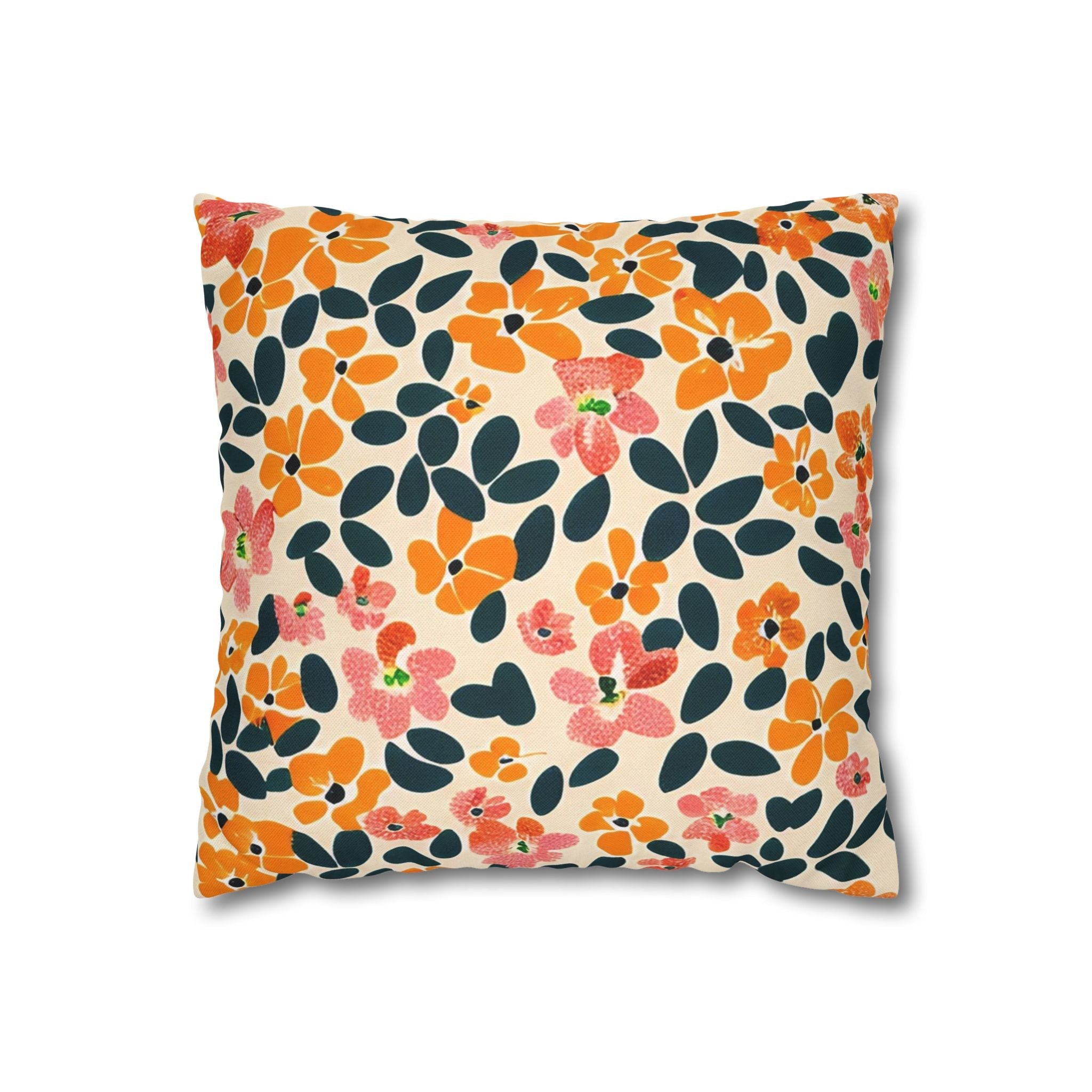 Vibrant Floral Throw Pillow, Artsulli - Art is Long, Life is Short, Home Decor, Size, 14" × 14", , , , , 62010766690393744511