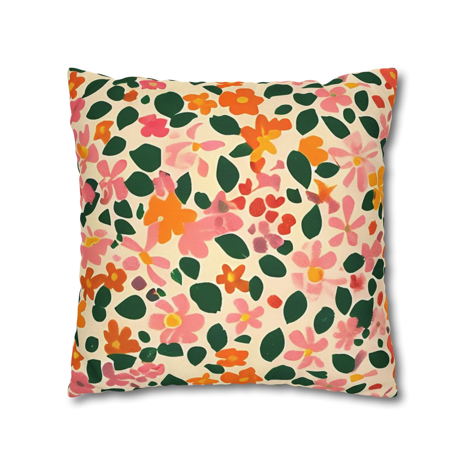 Vibrant Floral Throw Pillow, Artsulli - Art is Long, Life is Short, Home Decor, , , , , , , 