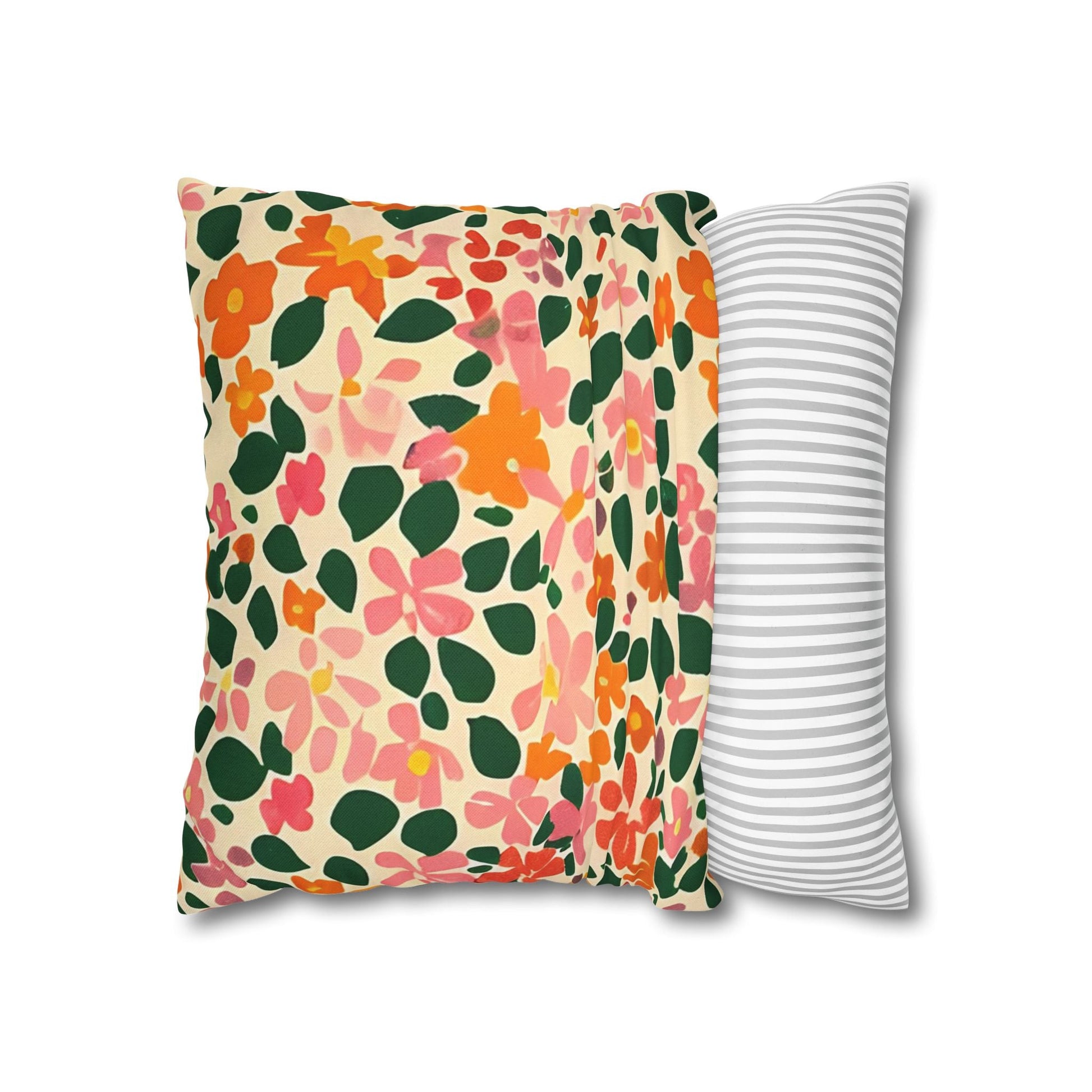 Vibrant Floral Throw Pillow, Artsulli - Art is Long, Life is Short, Home Decor, , , , , , , 