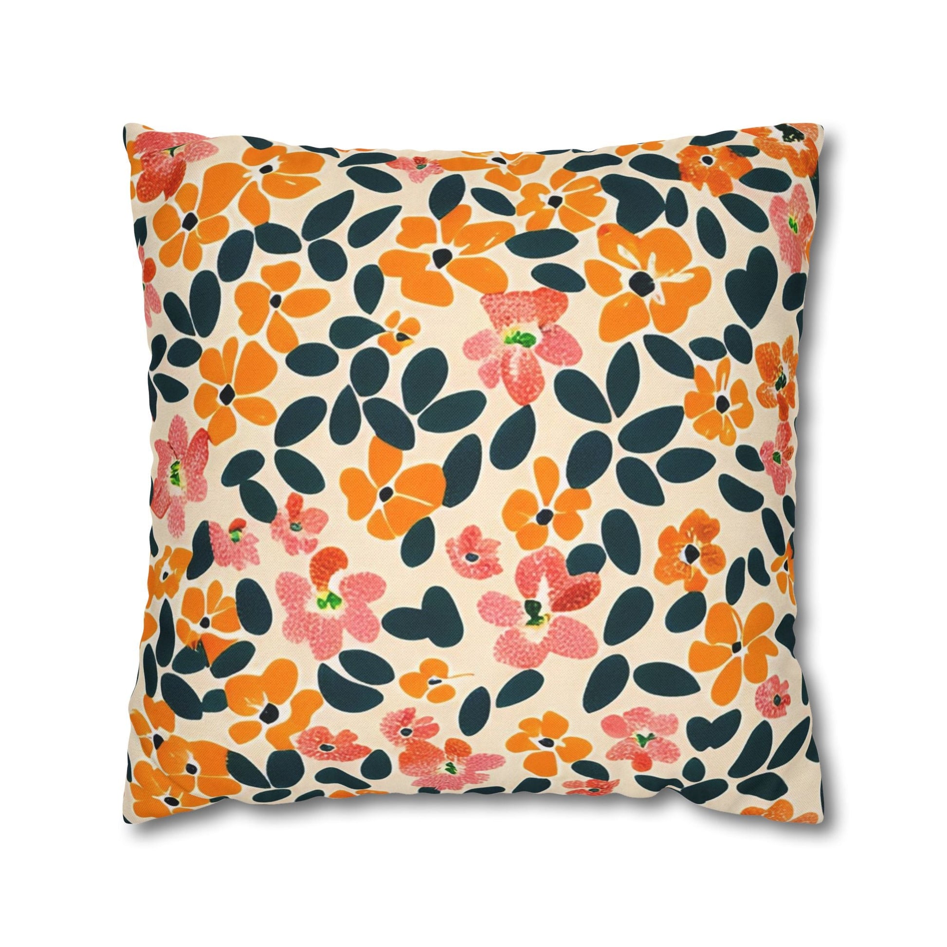 Vibrant Floral Throw Pillow, Artsulli - Art is Long, Life is Short, Home Decor, Size, 20" × 20", , , , , 29874473422028849076