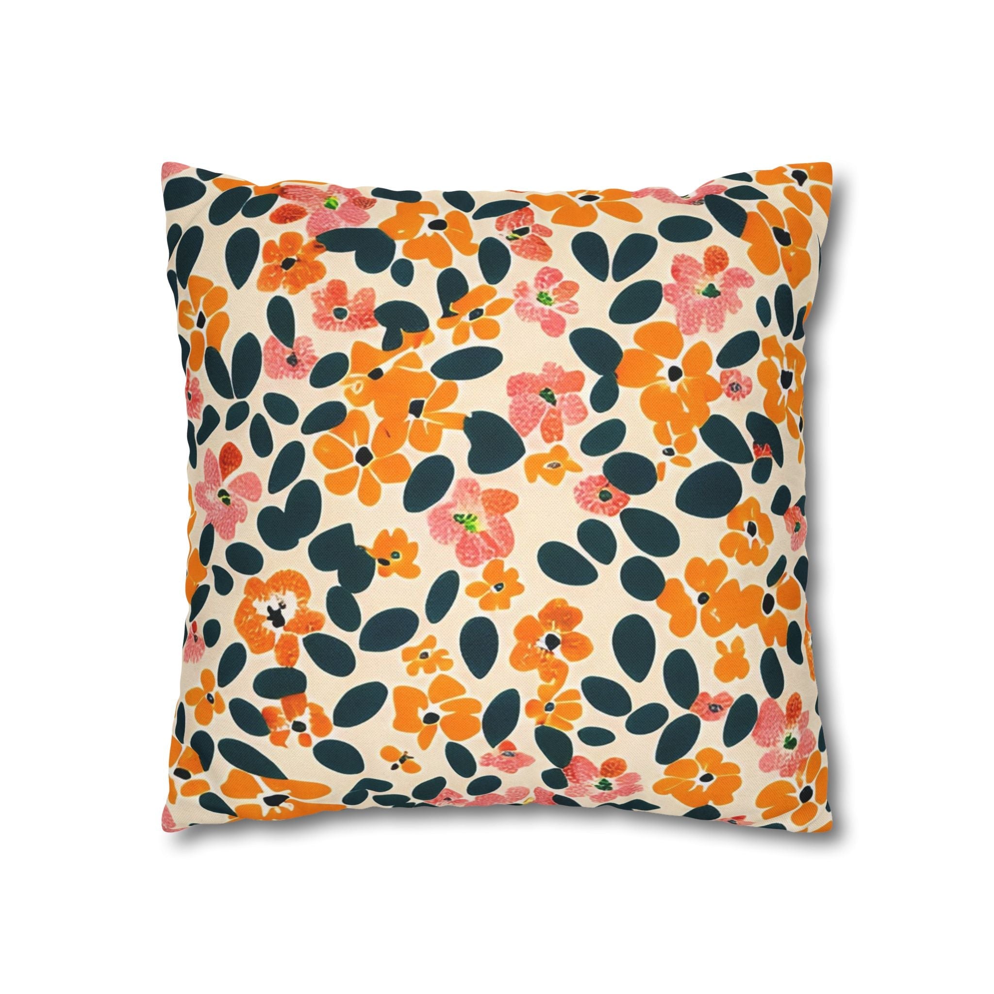 Vibrant Floral Throw Pillow, Artsulli - Art is Long, Life is Short, Home Decor, , , , , , , 