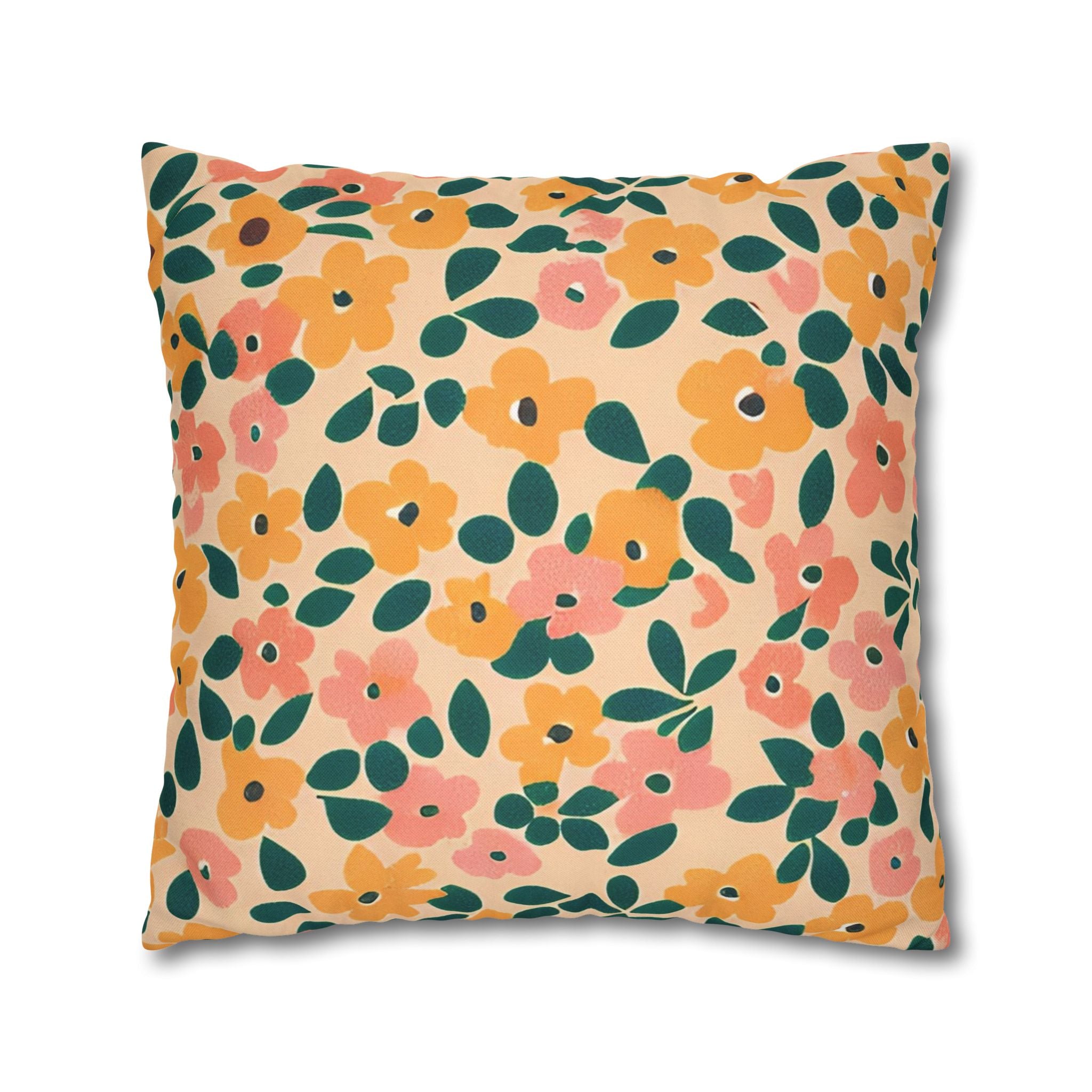 Vibrant Floral Throw Pillow, Artsulli - Art is Long, Life is Short, Home Decor, , , , , , , 