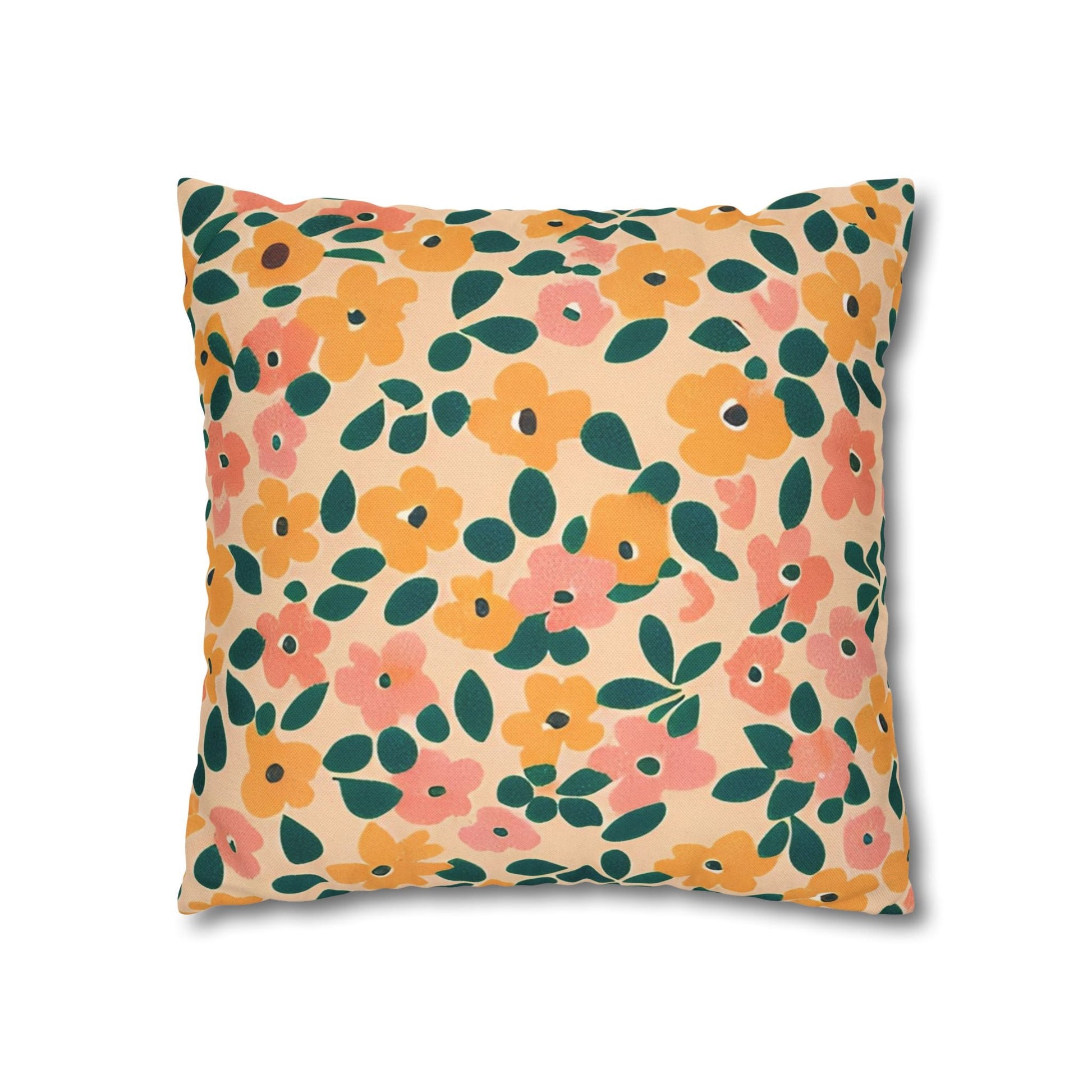 Vibrant Floral Throw Pillow, Artsulli - Art is Long, Life is Short, Home Decor, , , , , , , 