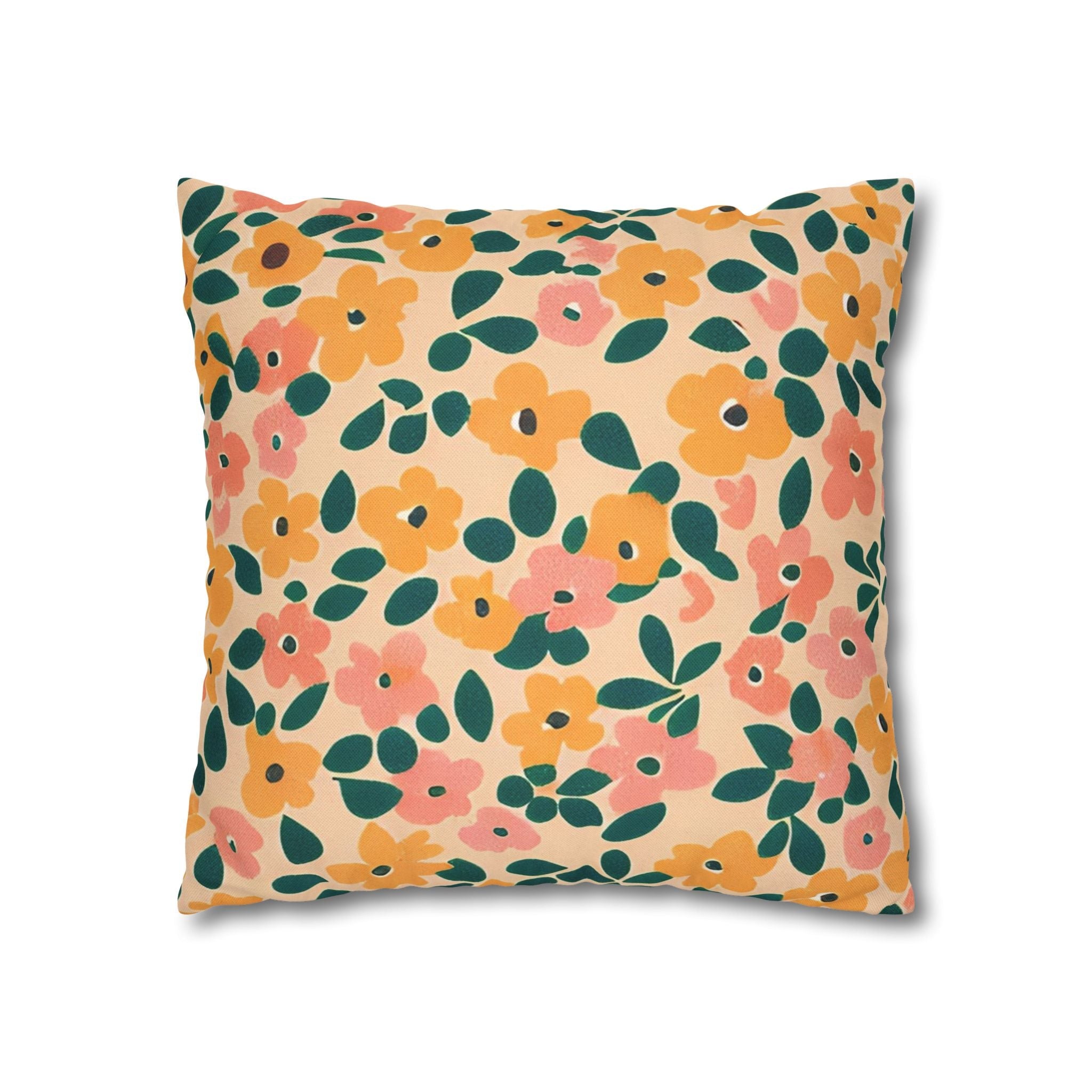 Vibrant Floral Throw Pillow, Artsulli - Art is Long, Life is Short, Home Decor, , , , , , , 