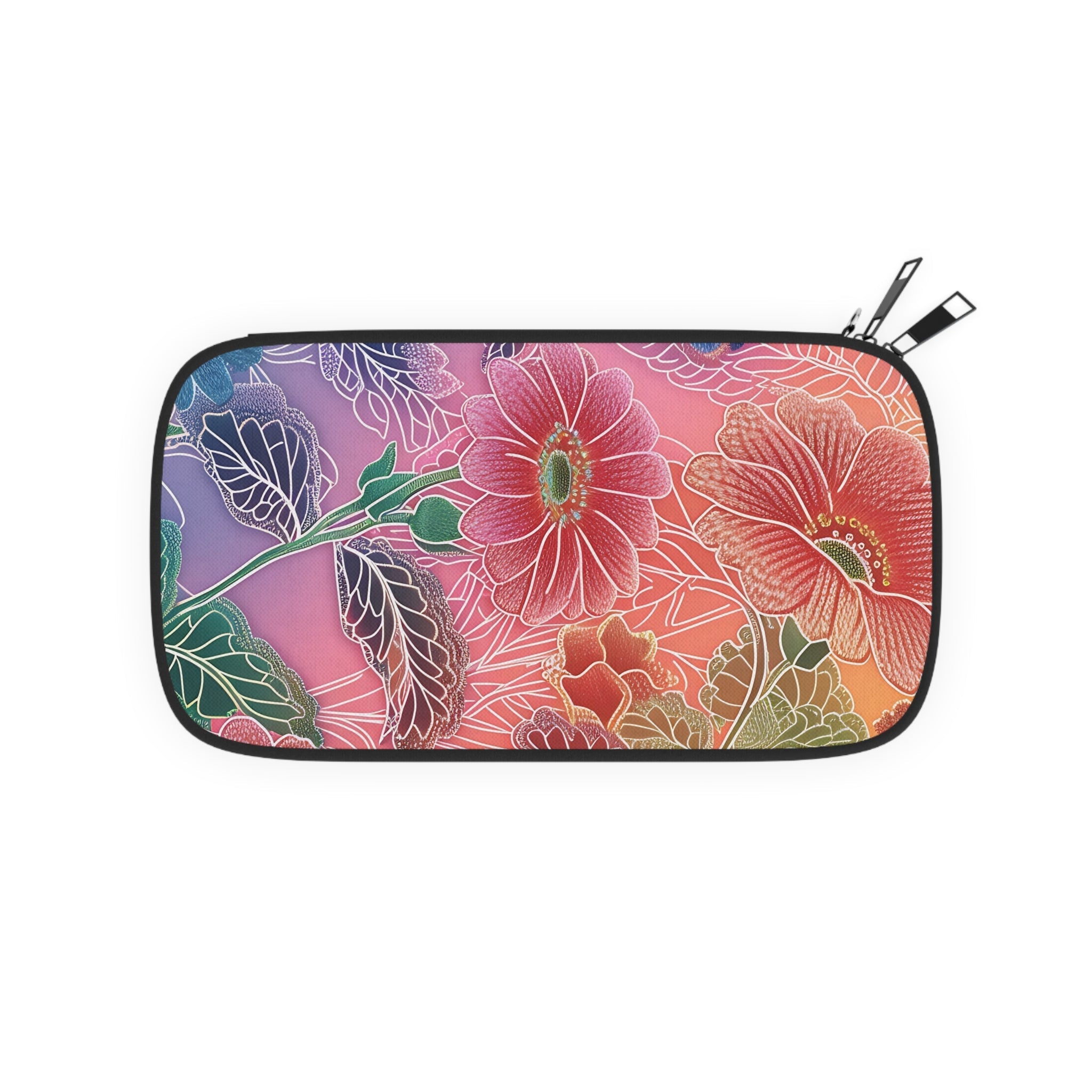 Vibrant Floral Travel Wallet, Artsulli - Art is Long, Life is Short, Bags, Size, 4.7" x 9.1", , , , , 69280997704757561707