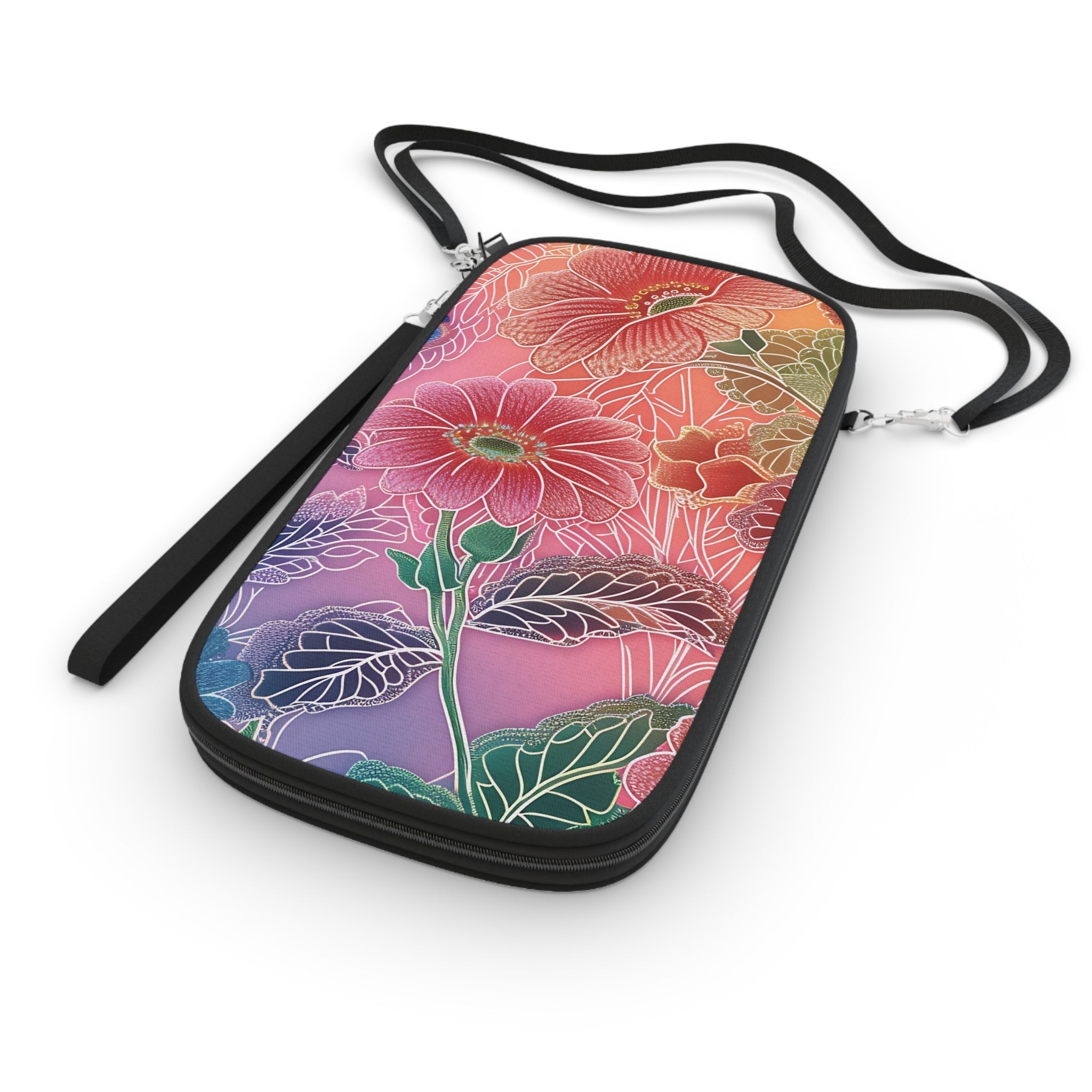 Vibrant Floral Travel Wallet, Artsulli - Art is Long, Life is Short, Bags, , , , , , , 