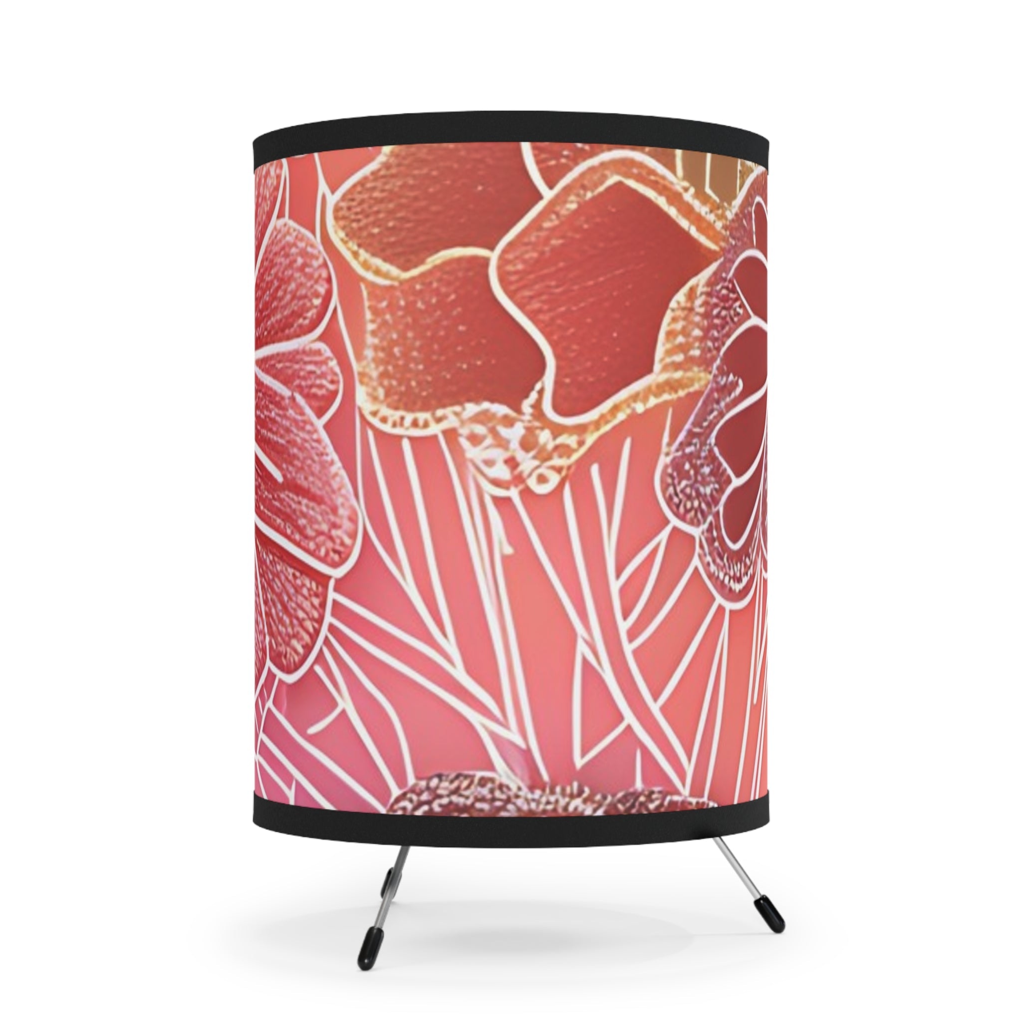 Vibrant Floral Tripod Table Lamp, Artsulli - Art is Long, Life is Short, Home Decor, , , , , , , 