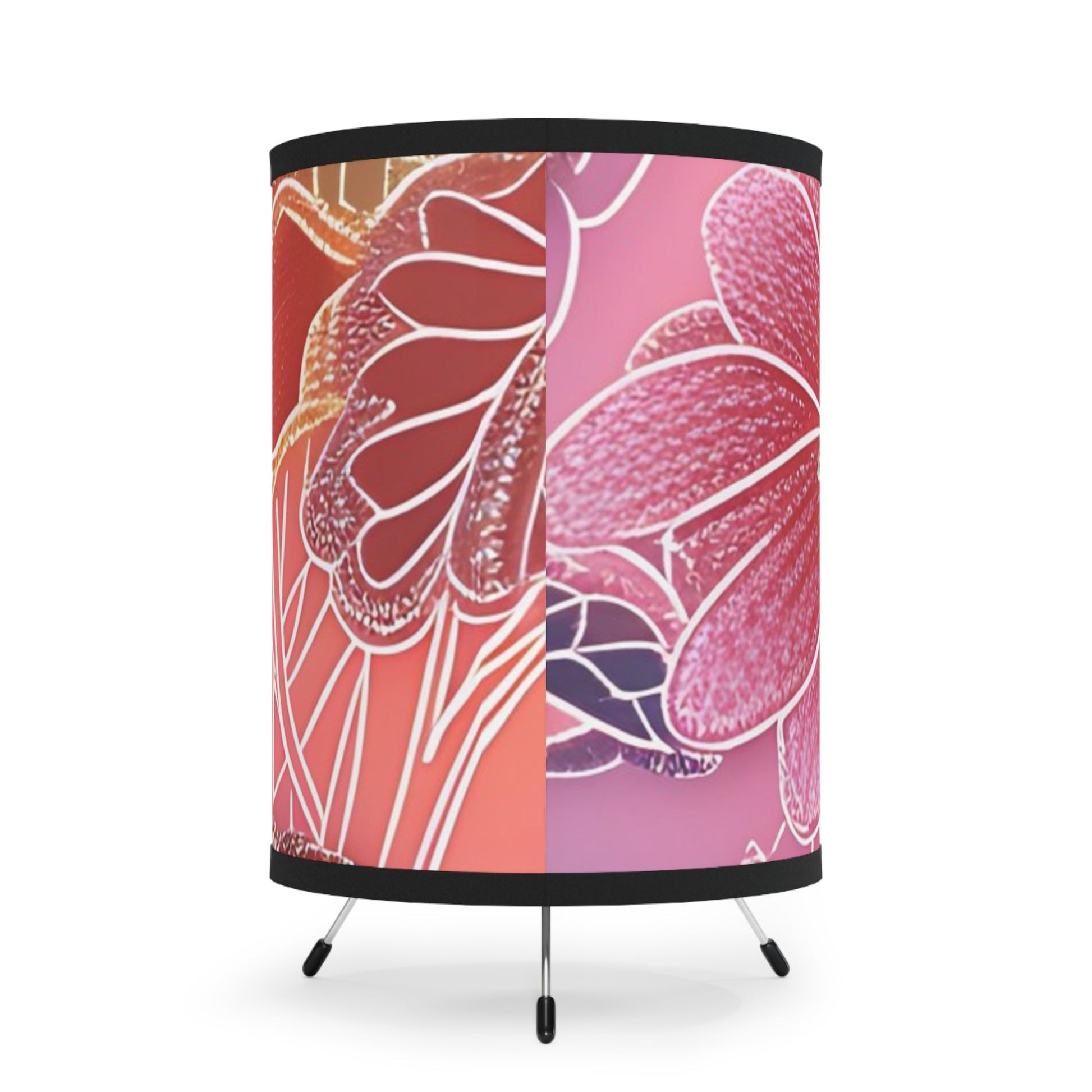 Vibrant Floral Tripod Table Lamp, Artsulli - Art is Long, Life is Short, Home Decor, , , , , , , 