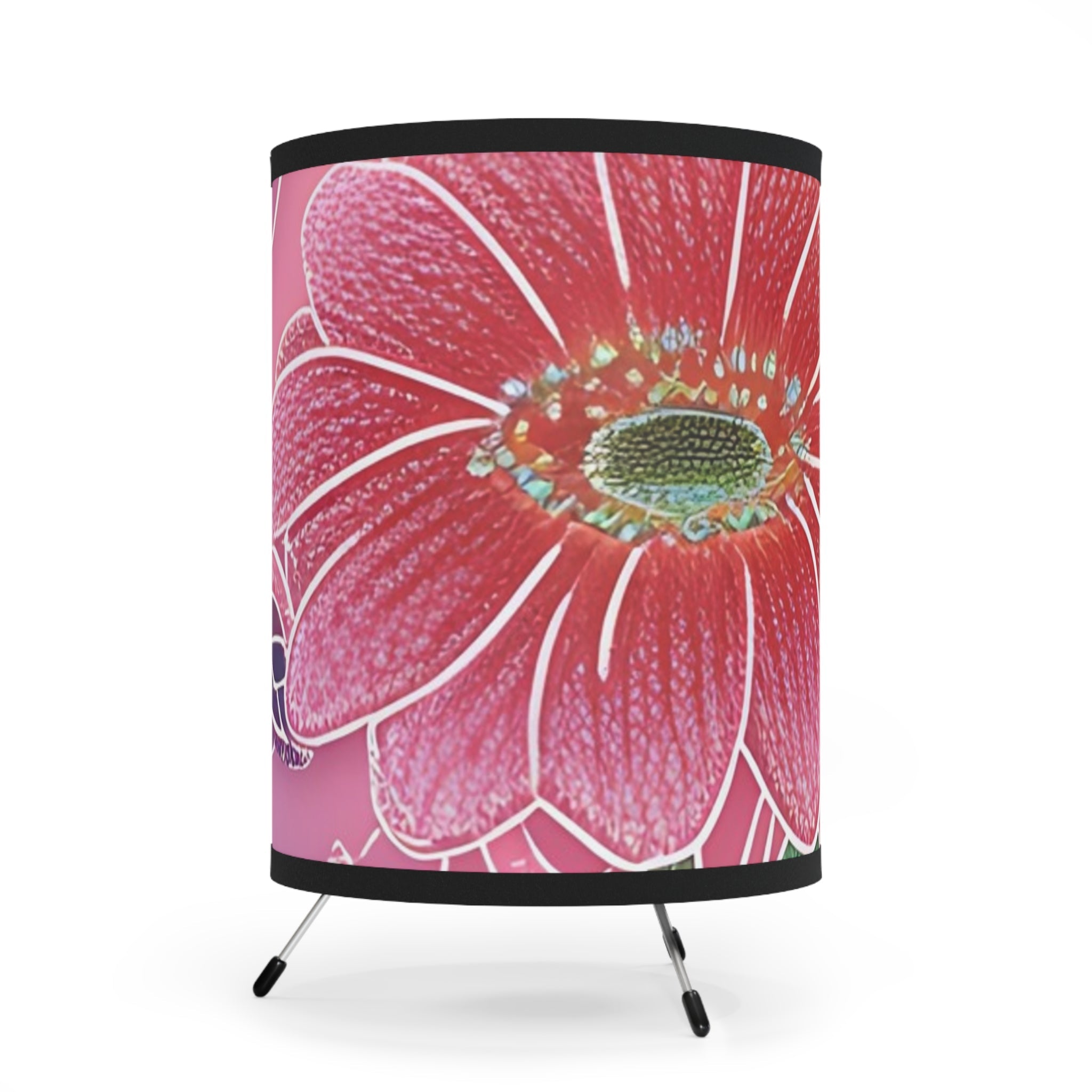 Vibrant Floral Tripod Table Lamp, Artsulli - Art is Long, Life is Short, Home Decor, , , , , , , 