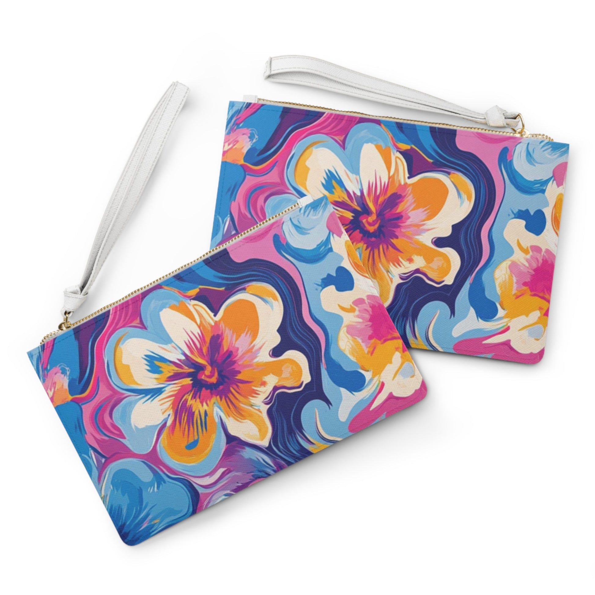 Vibrant Floral Wristlet Clutch Bag, Artsulli - Art is Long, Life is Short, Bags, , , , , , , 