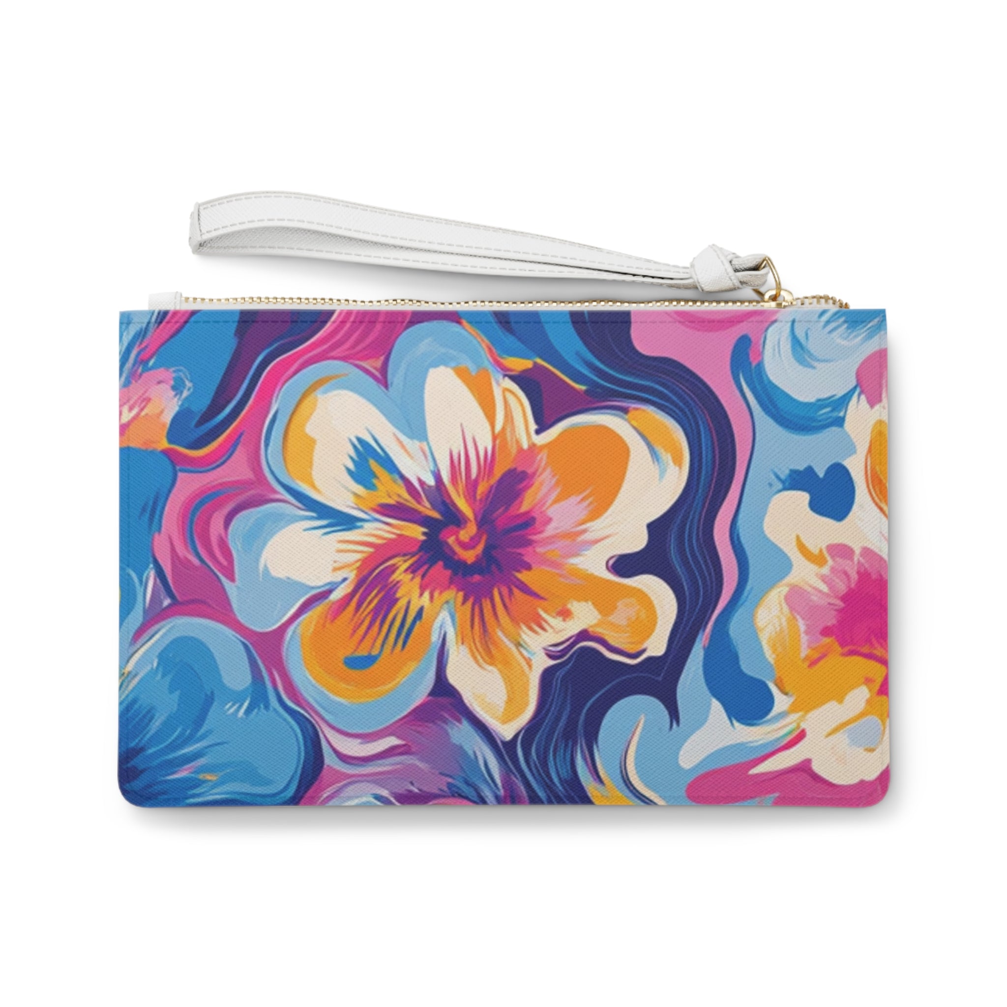 Vibrant Floral Wristlet Clutch Bag, Artsulli - Art is Long, Life is Short, Bags, , , , , , , 