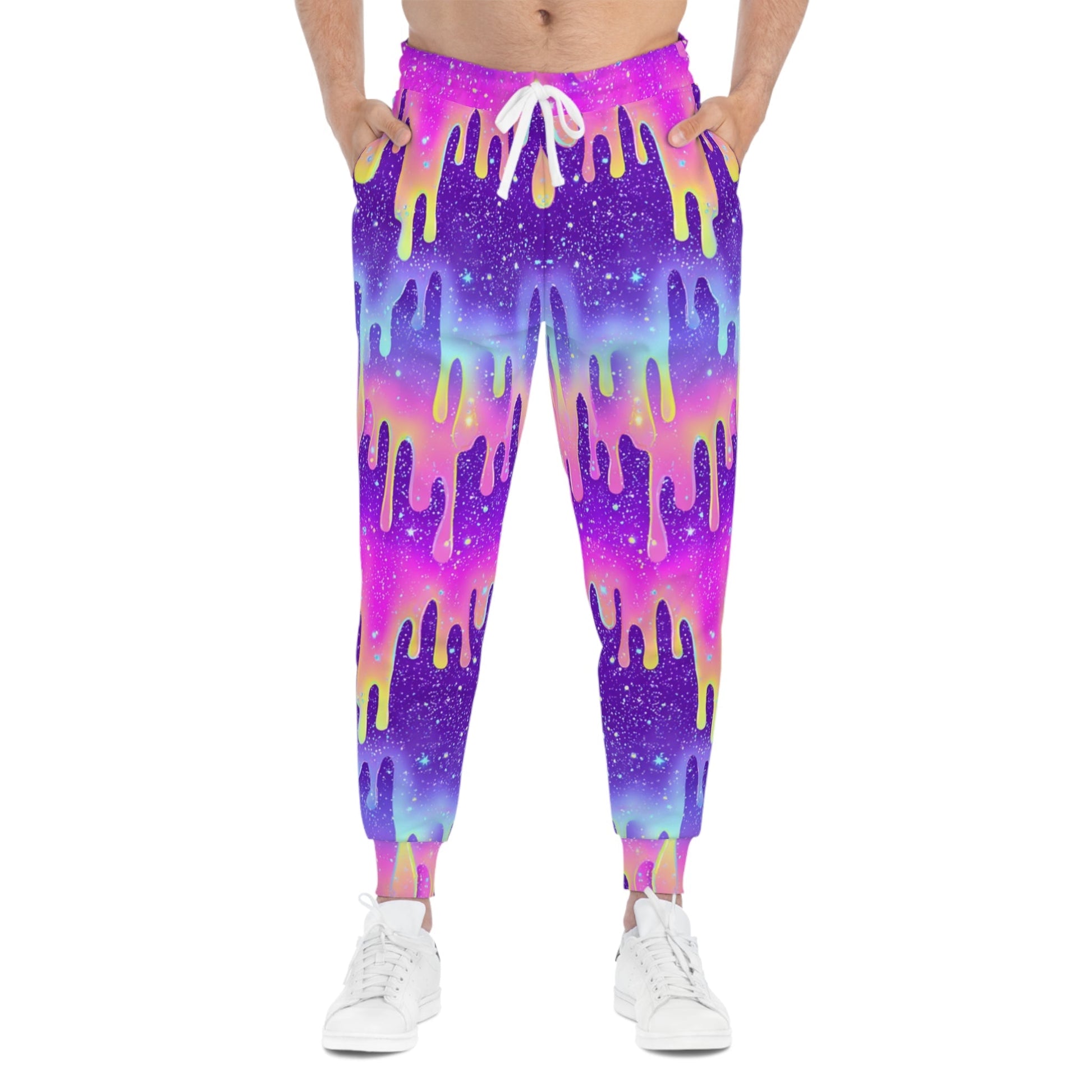 Vibrant Galaxy Drip Joggers, Artsulli - Art is Long, Life is Short, All Over Prints, , , , , , , 