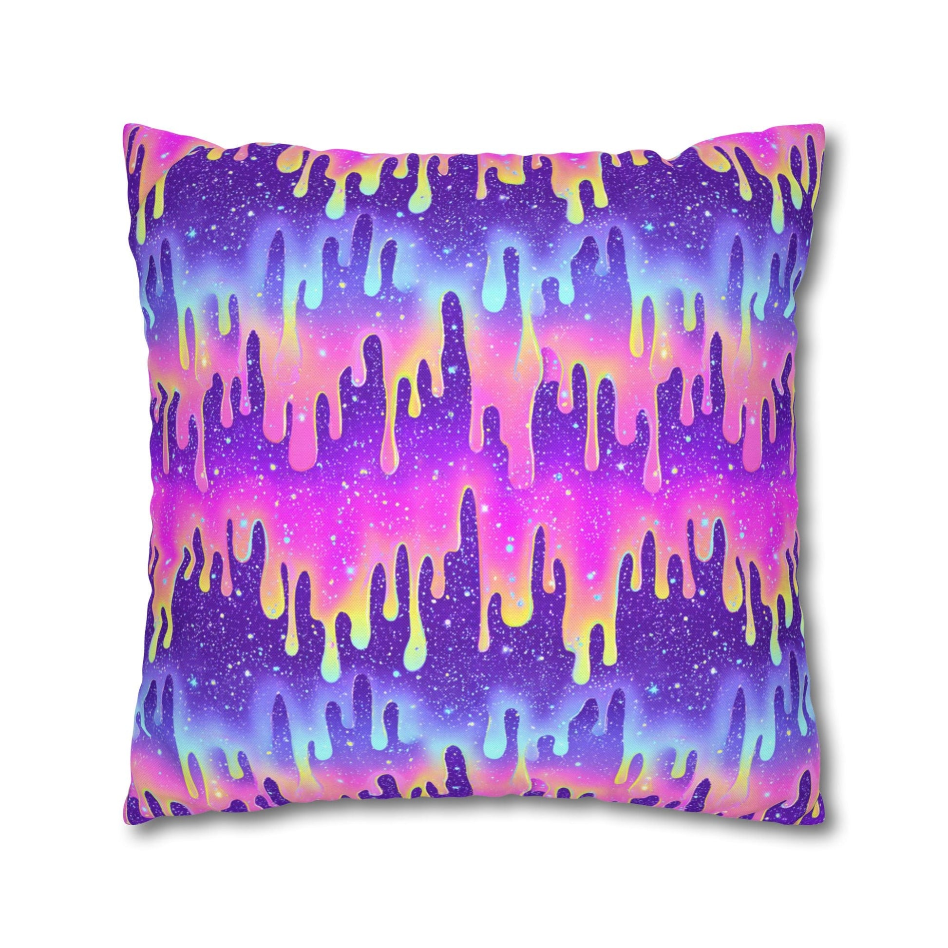 Vibrant Galaxy Drip Throw Pillow, Artsulli - Art is Long, Life is Short, Home Decor, , , , , , , 