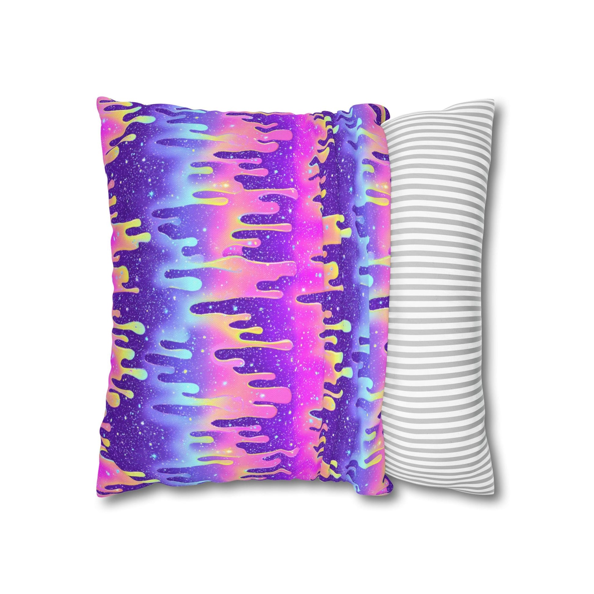 Vibrant Galaxy Drip Throw Pillow, Artsulli - Art is Long, Life is Short, Home Decor, , , , , , , 