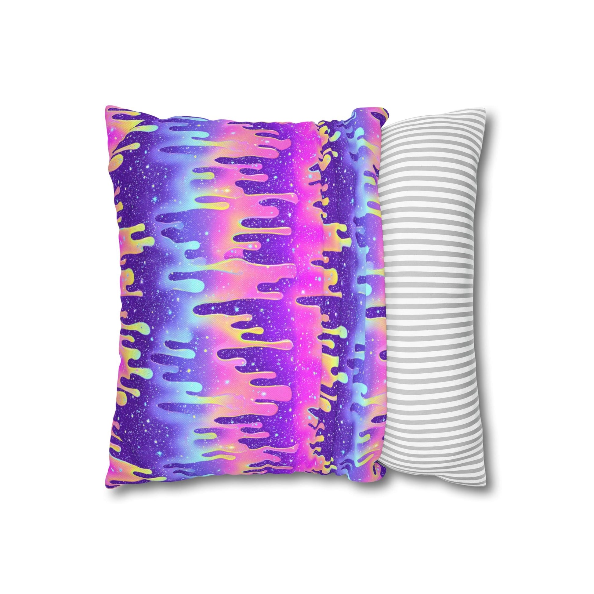 Vibrant Galaxy Drip Throw Pillow, Artsulli - Art is Long, Life is Short, Home Decor, , , , , , , 
