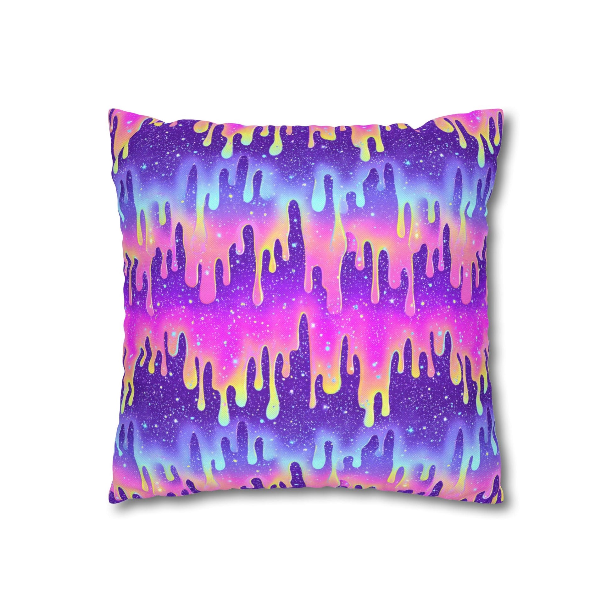 Vibrant Galaxy Drip Throw Pillow, Artsulli - Art is Long, Life is Short, Home Decor, , , , , , , 