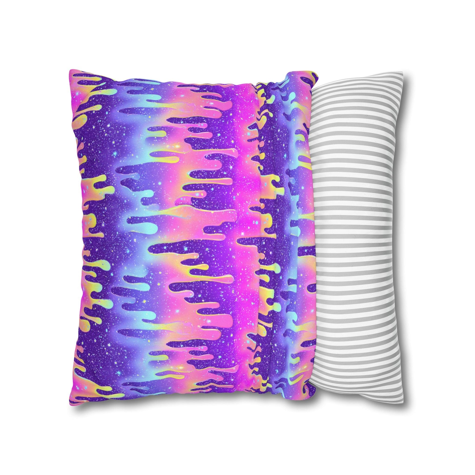 Vibrant Galaxy Drip Throw Pillow, Artsulli - Art is Long, Life is Short, Home Decor, , , , , , , 