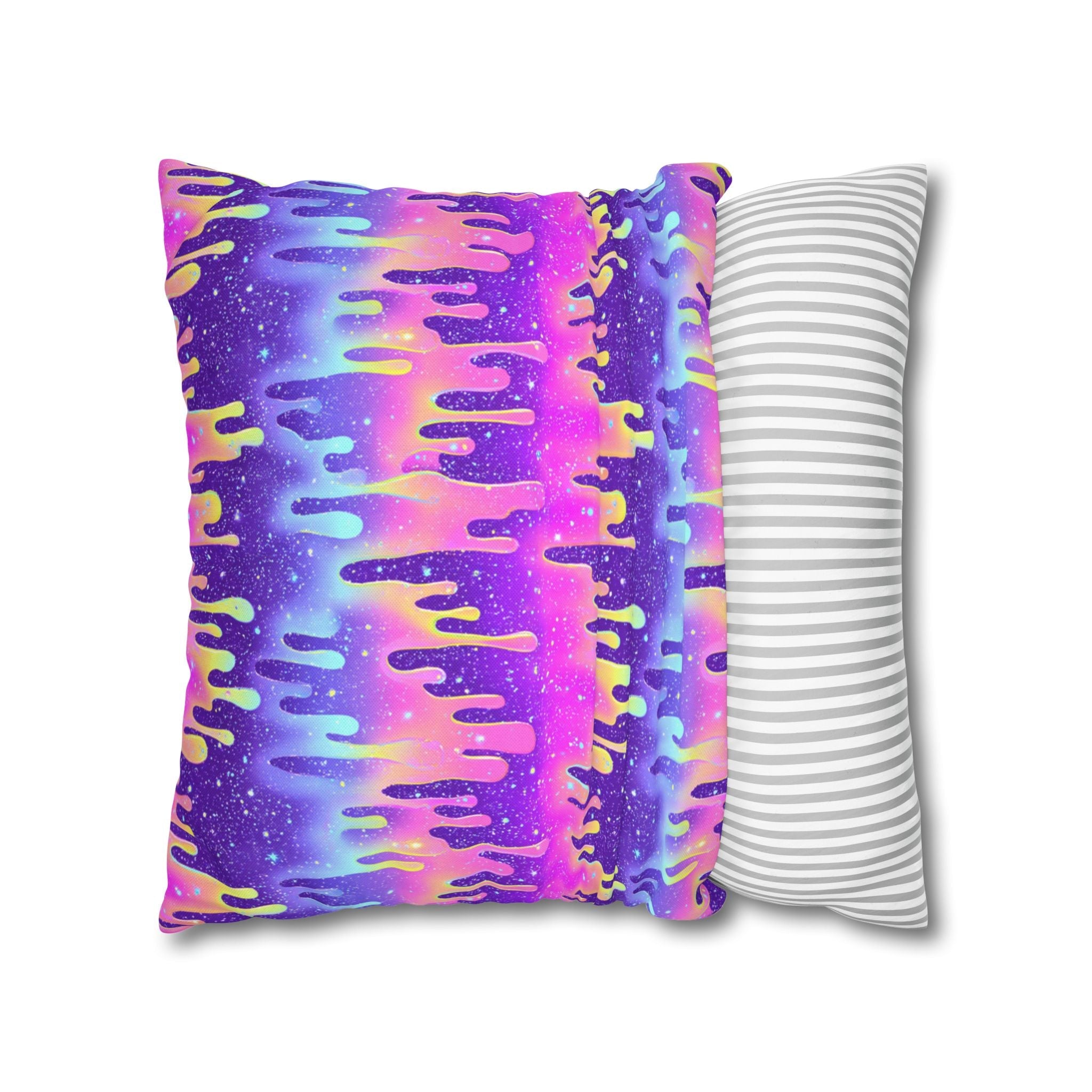 Vibrant Galaxy Drip Throw Pillow, Artsulli - Art is Long, Life is Short, Home Decor, , , , , , , 