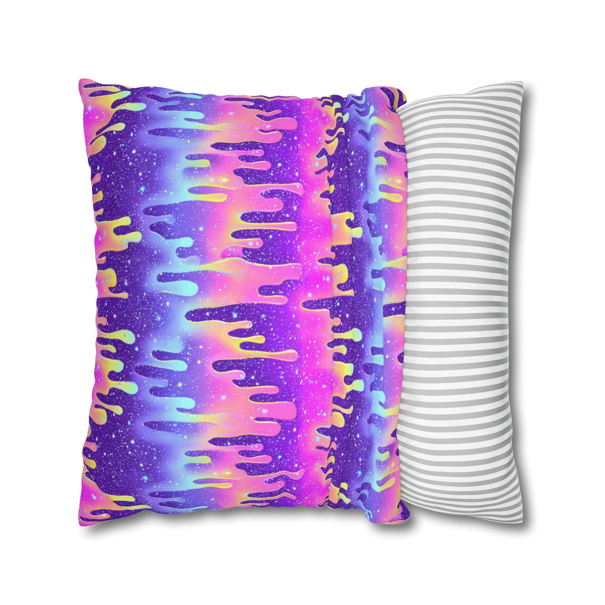 Vibrant Galaxy Drip Throw Pillow, Artsulli - Art is Long, Life is Short, Home Decor, , , , , , , 