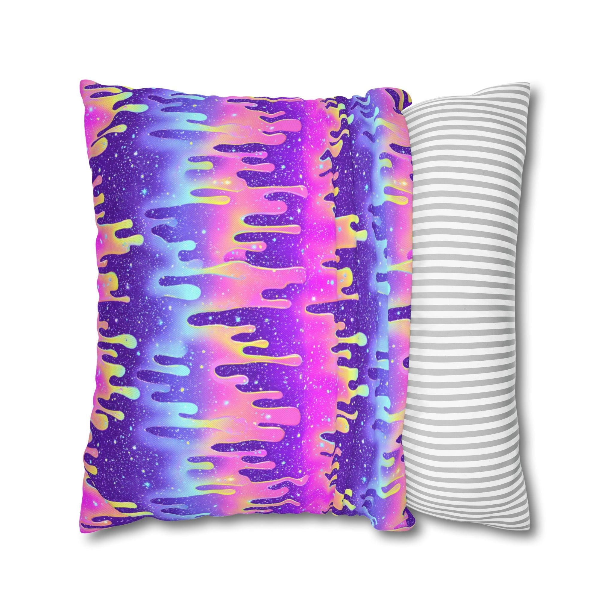 Vibrant Galaxy Drip Throw Pillow, Artsulli - Art is Long, Life is Short, Home Decor, , , , , , , 