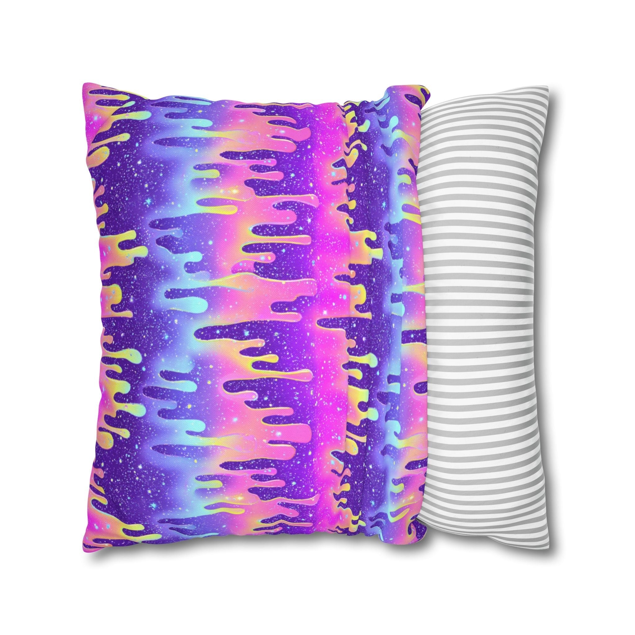Vibrant Galaxy Drip Throw Pillow, Artsulli - Art is Long, Life is Short, Home Decor, , , , , , , 