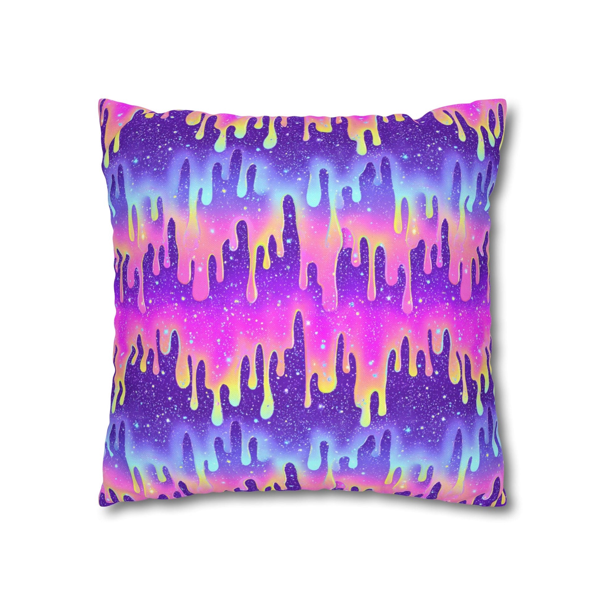 Vibrant Galaxy Drip Throw Pillow, Artsulli - Art is Long, Life is Short, Home Decor, , , , , , , 