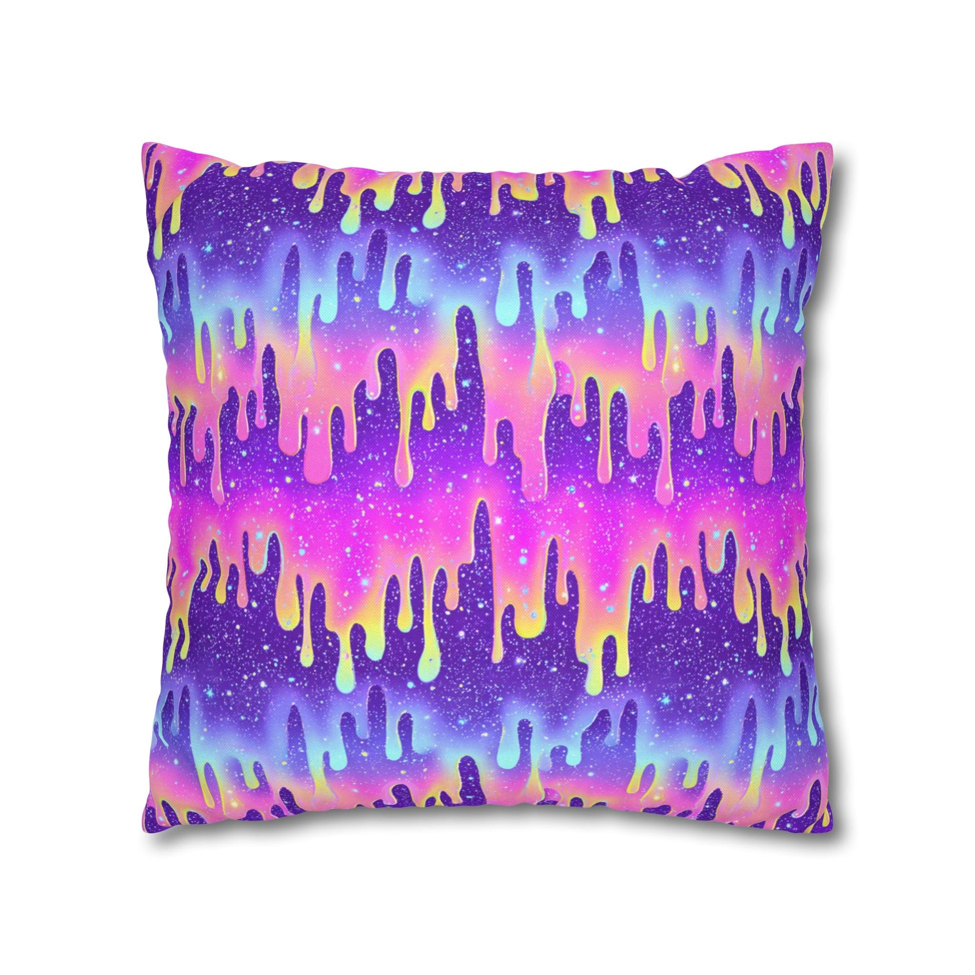 Vibrant Galaxy Drip Throw Pillow, Artsulli - Art is Long, Life is Short, Home Decor, , , , , , , 