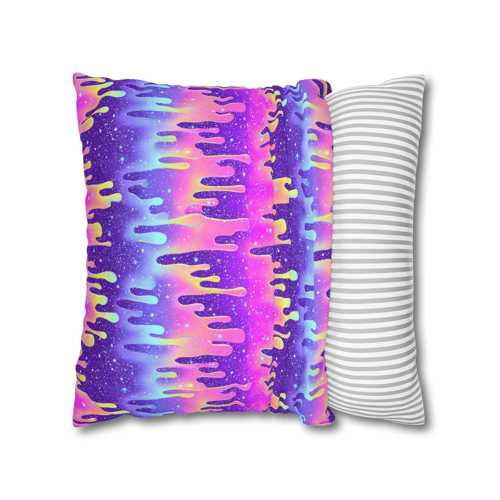 Vibrant Galaxy Drip Throw Pillow, Artsulli - Art is Long, Life is Short, Home Decor, , , , , , , 