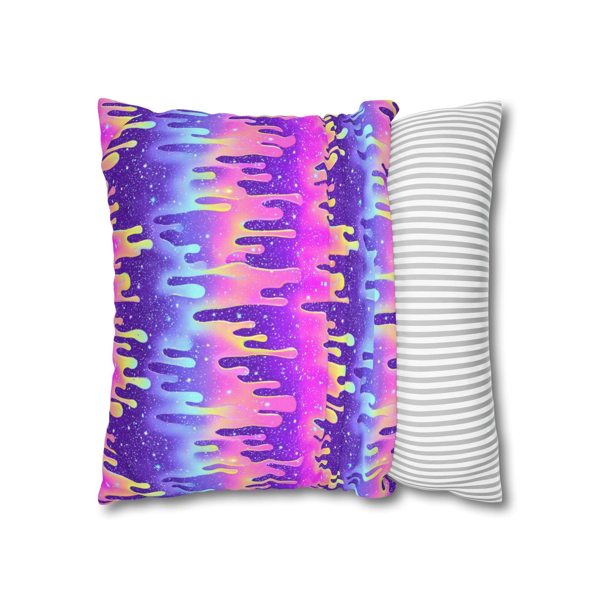 Vibrant Galaxy Drip Throw Pillow, Artsulli - Art is Long, Life is Short, Home Decor, , , , , , , 