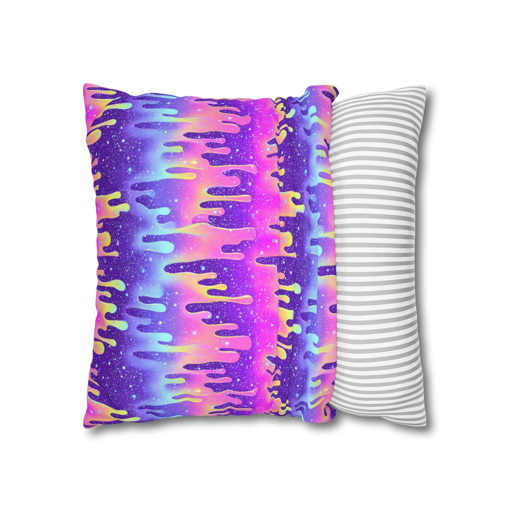 Vibrant Galaxy Drip Throw Pillow, Artsulli - Art is Long, Life is Short, Home Decor, , , , , , , 